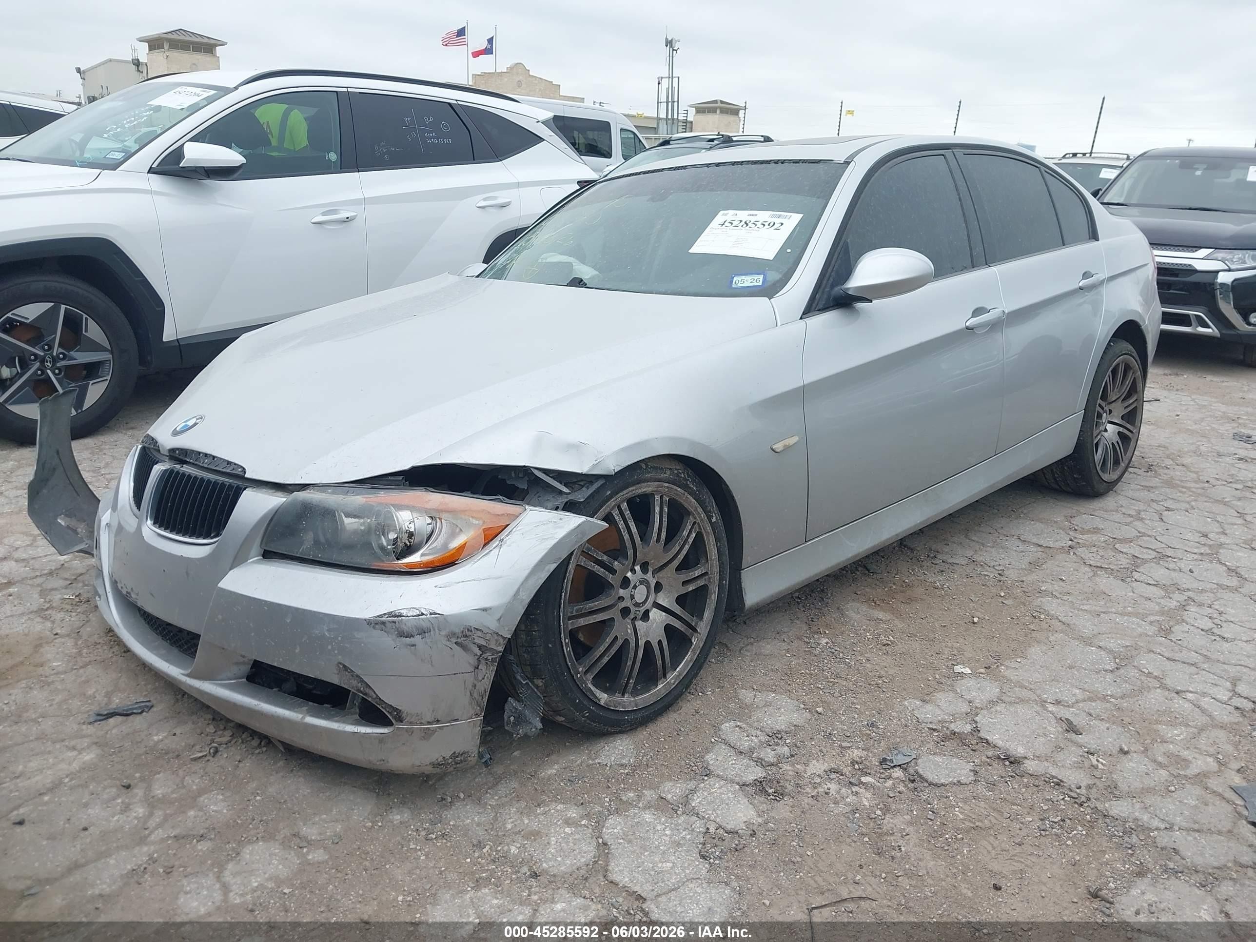 2007 Bmw 328xi   Silver vin: WBAVC93537K032090