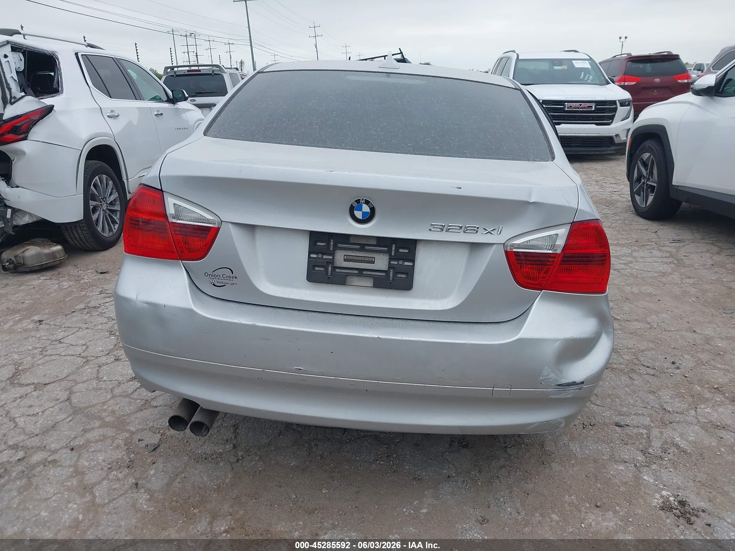 2007 Bmw 328xi   Silver vin: WBAVC93537K032090