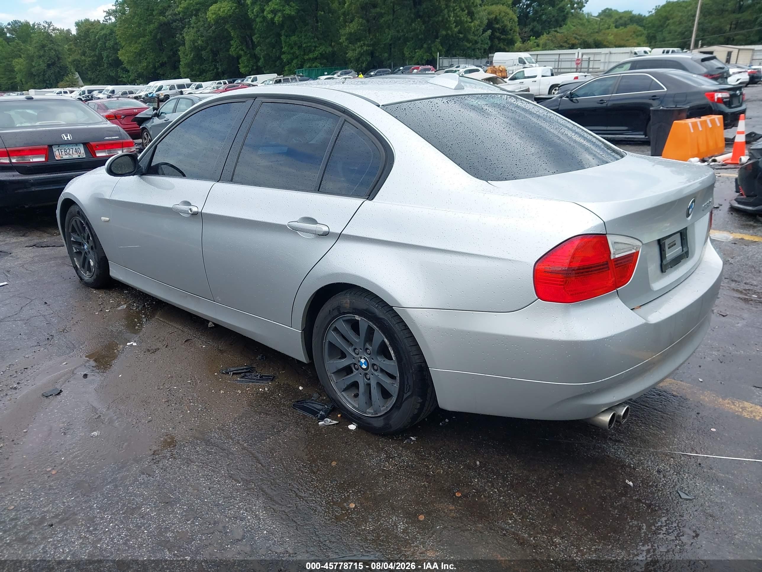 2007 Bmw 328xi   Silver vin: WBAVC93547K035242