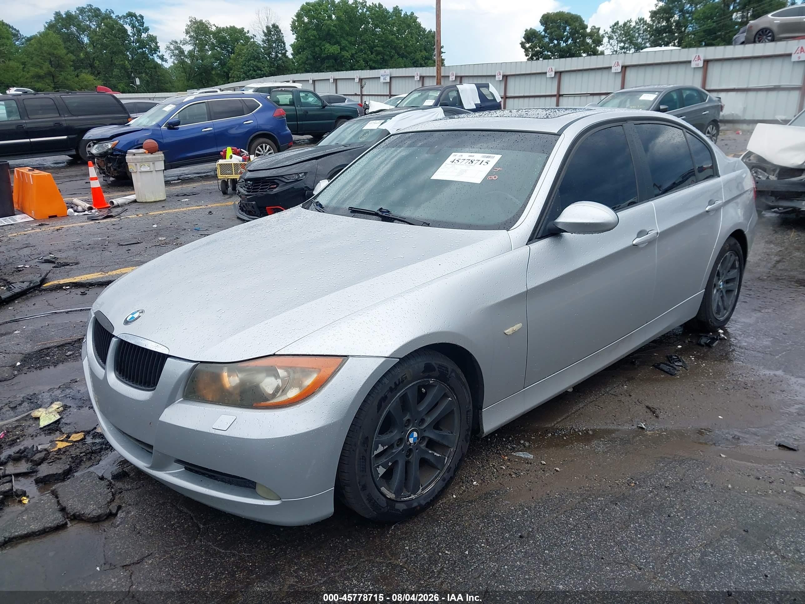 2007 Bmw 328xi   Silver vin: WBAVC93547K035242