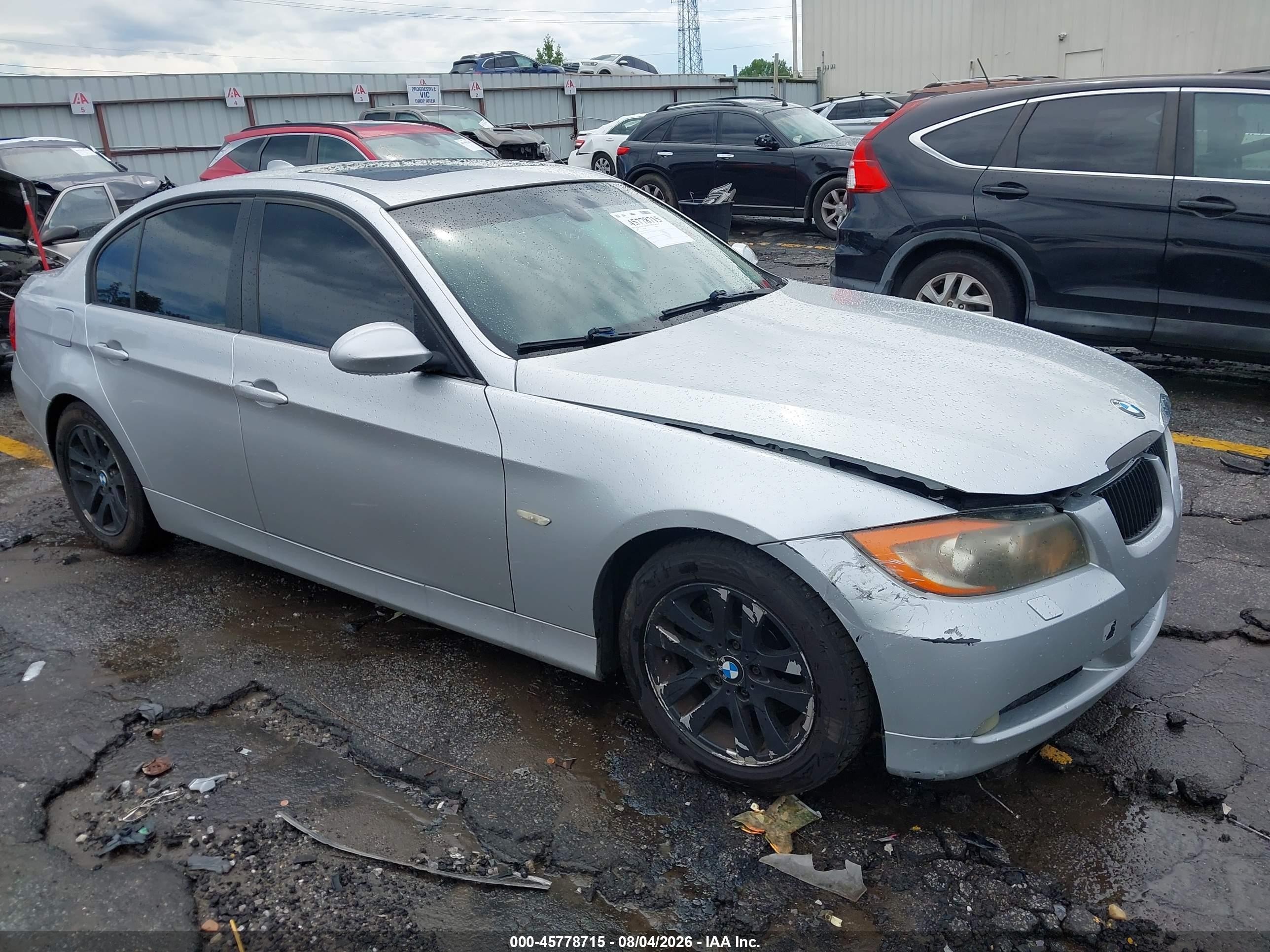 2007 Bmw 328xi   Silver vin: WBAVC93547K035242
