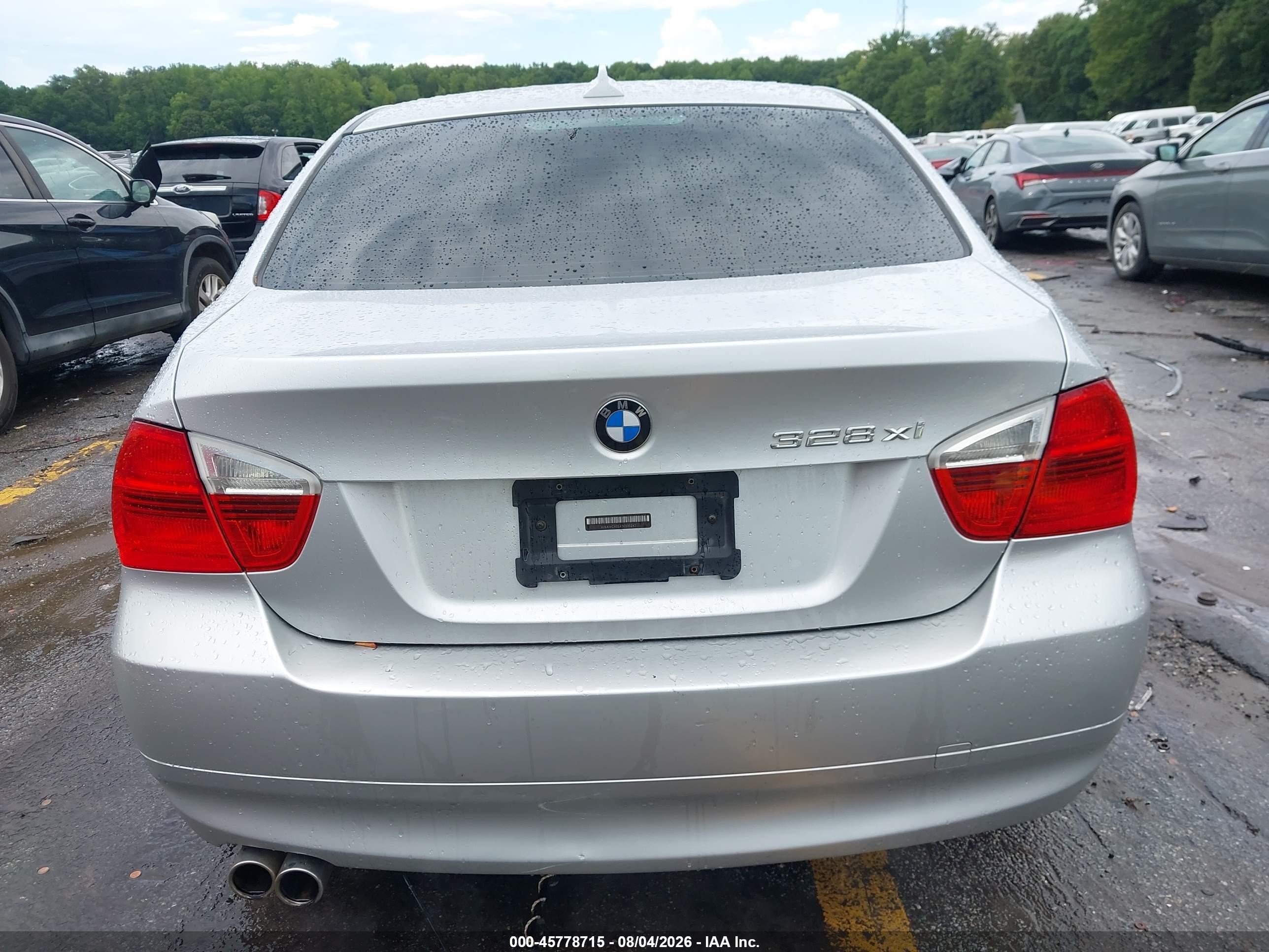 2007 Bmw 328xi   Silver vin: WBAVC93547K035242