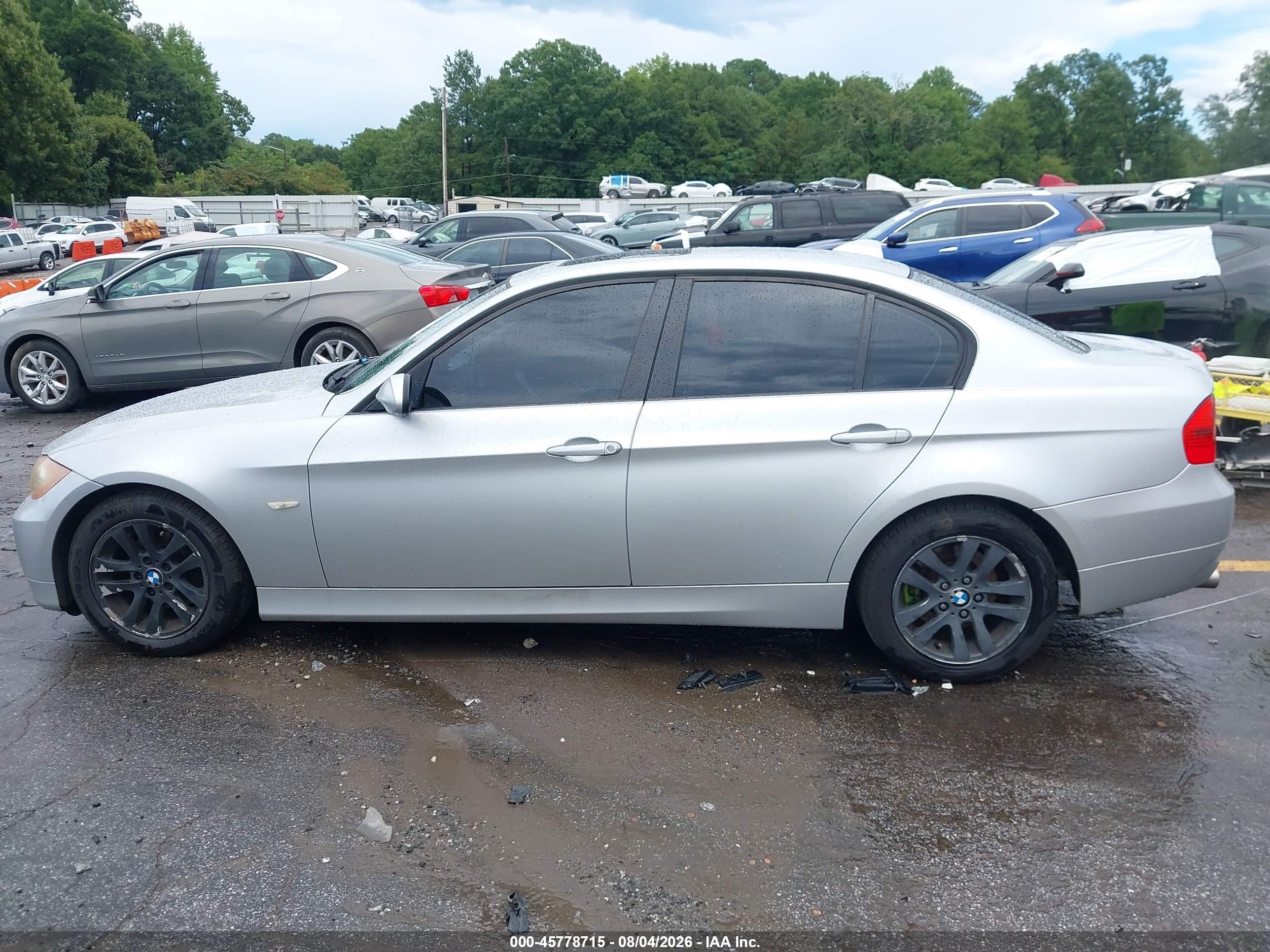 2007 Bmw 328xi   Silver vin: WBAVC93547K035242