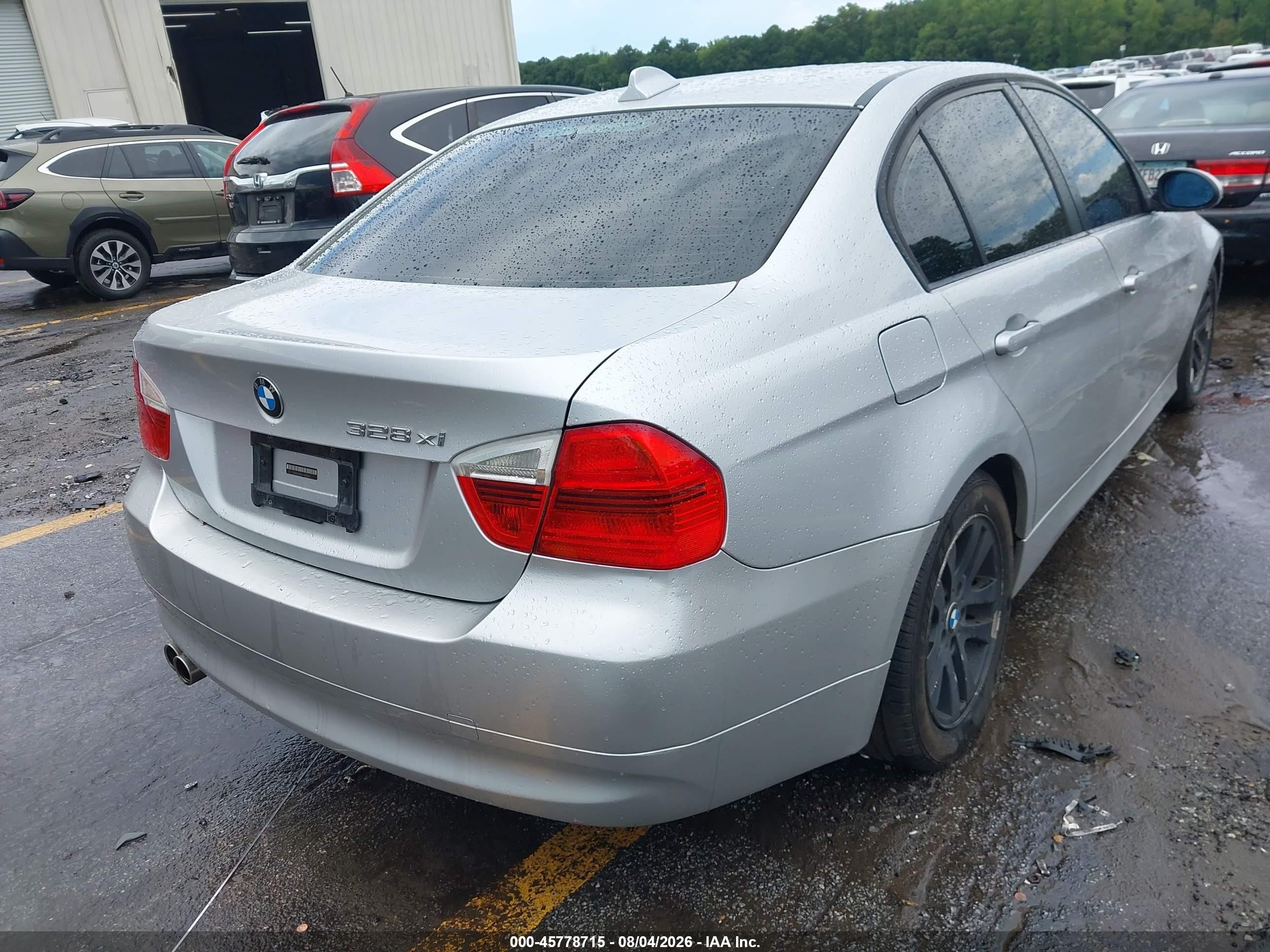 2007 Bmw 328xi   Silver vin: WBAVC93547K035242