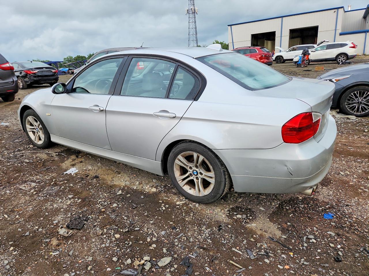 2008 Bmw 328 Xi Silver vin: WBAVC93548K040457