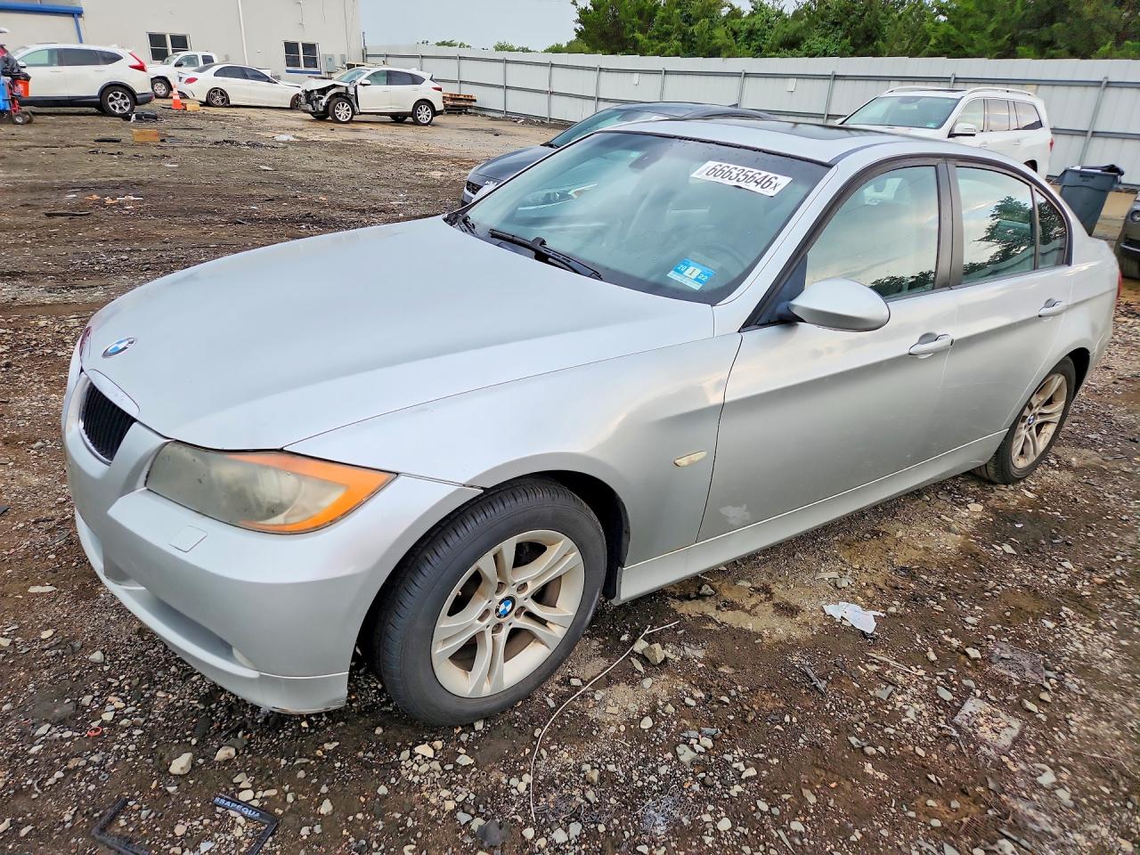 2008 Bmw 328 Xi Silver vin: WBAVC93548K040457