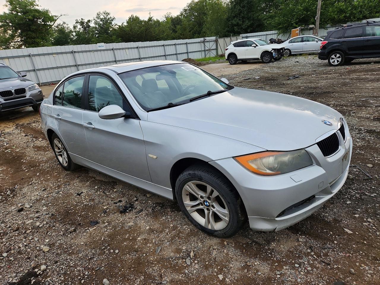 2008 Bmw 328 Xi Silver vin: WBAVC93548K040457