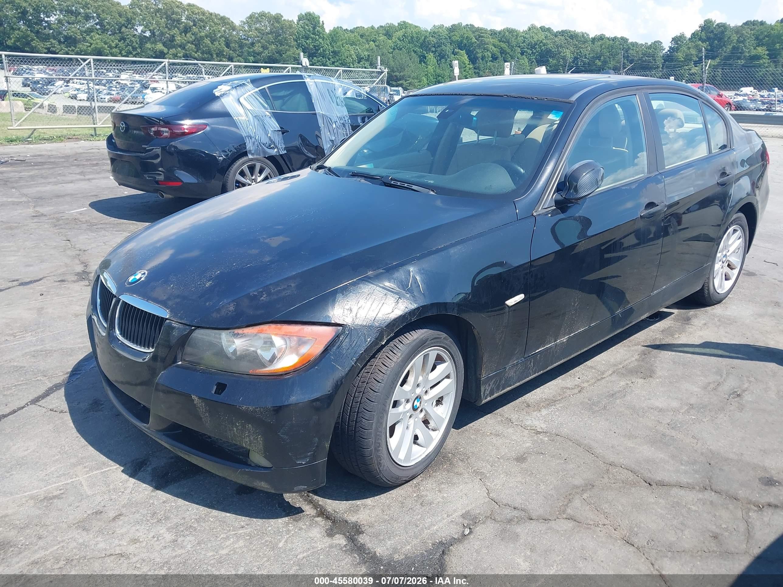 2007 Bmw 328xi   Black vin: WBAVC93557KX58954
