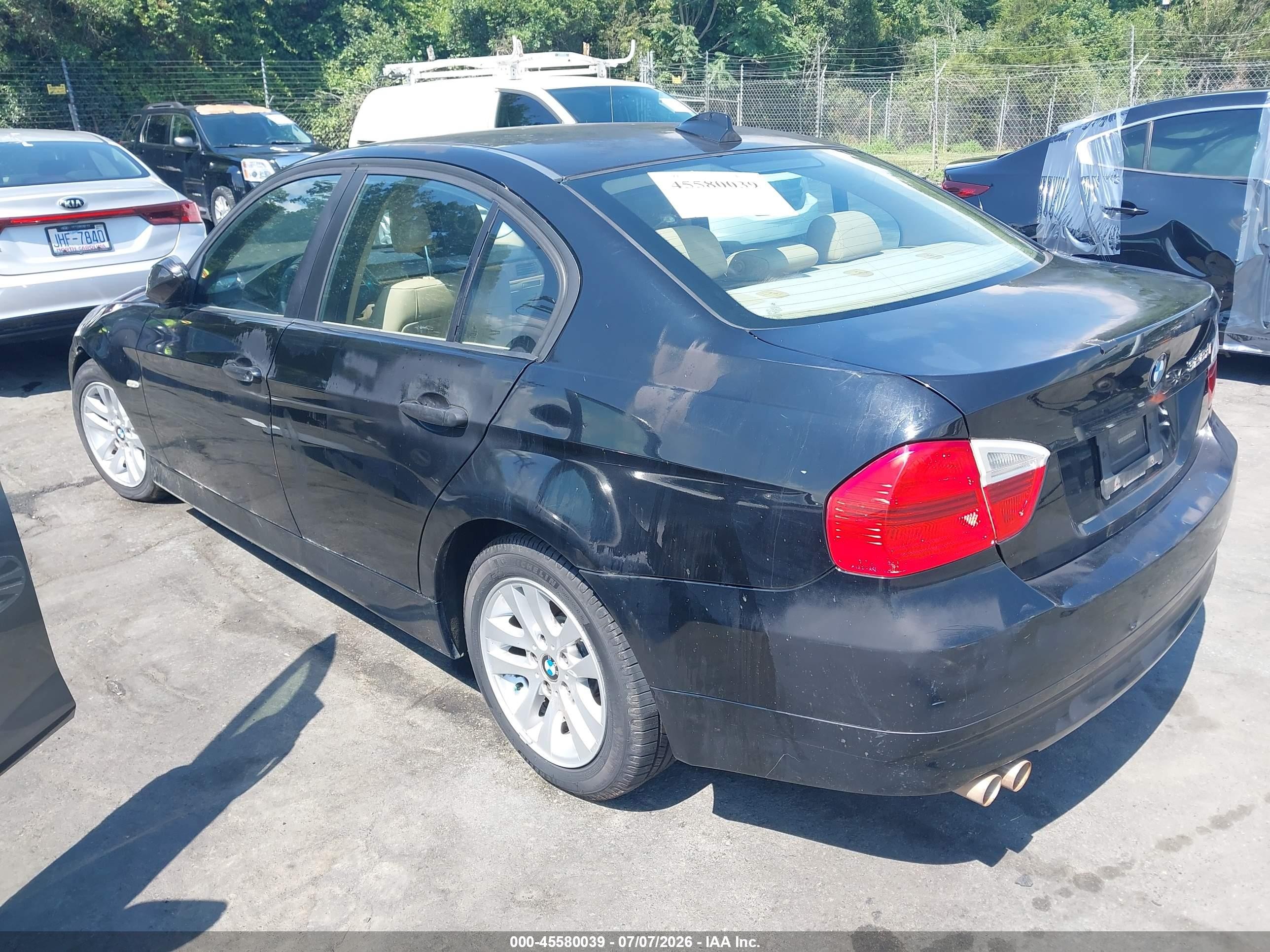 2007 Bmw 328xi   Black vin: WBAVC93557KX58954