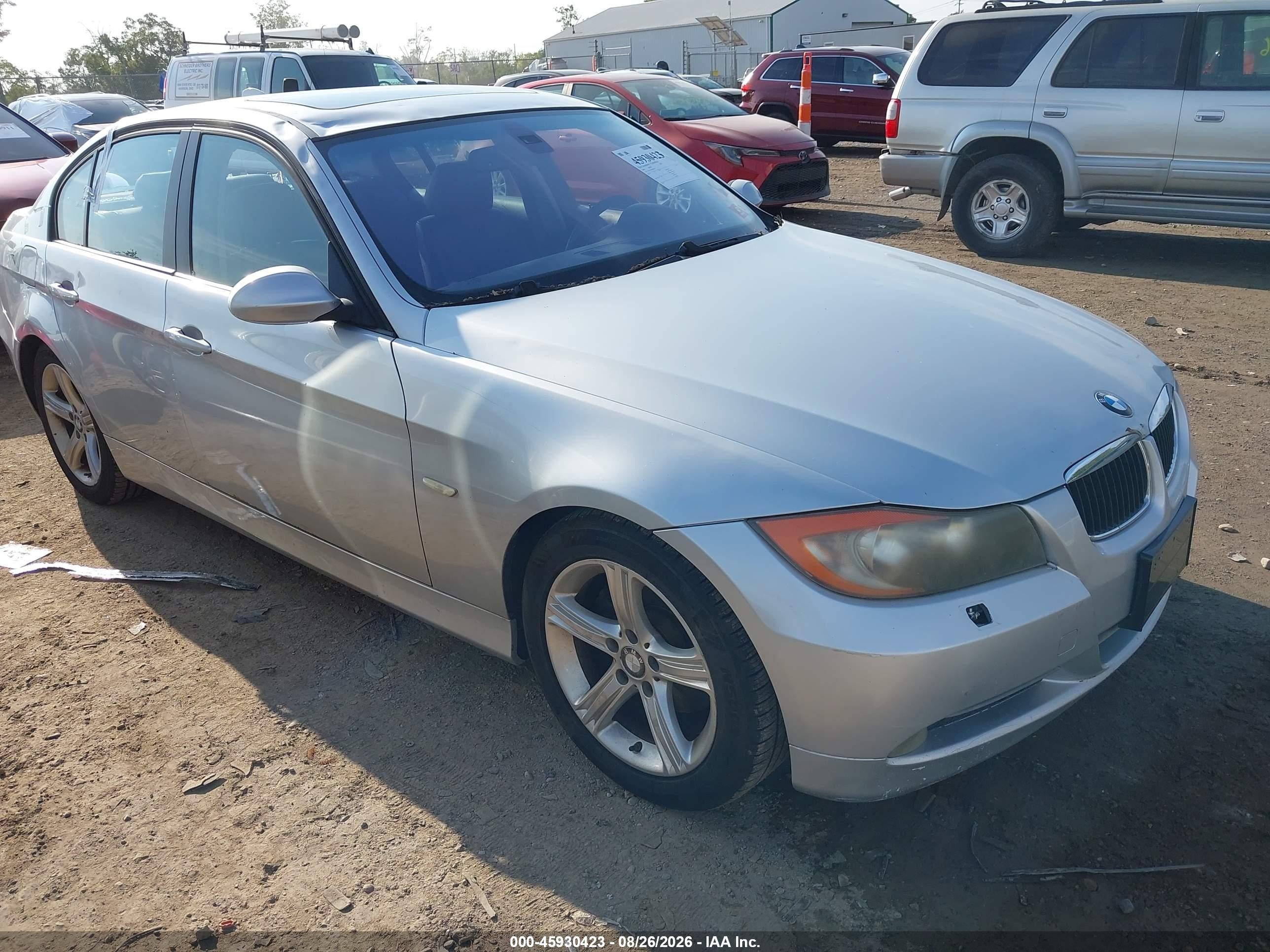 2008 Bmw 328xi   Silver vin: WBAVC93558K042055