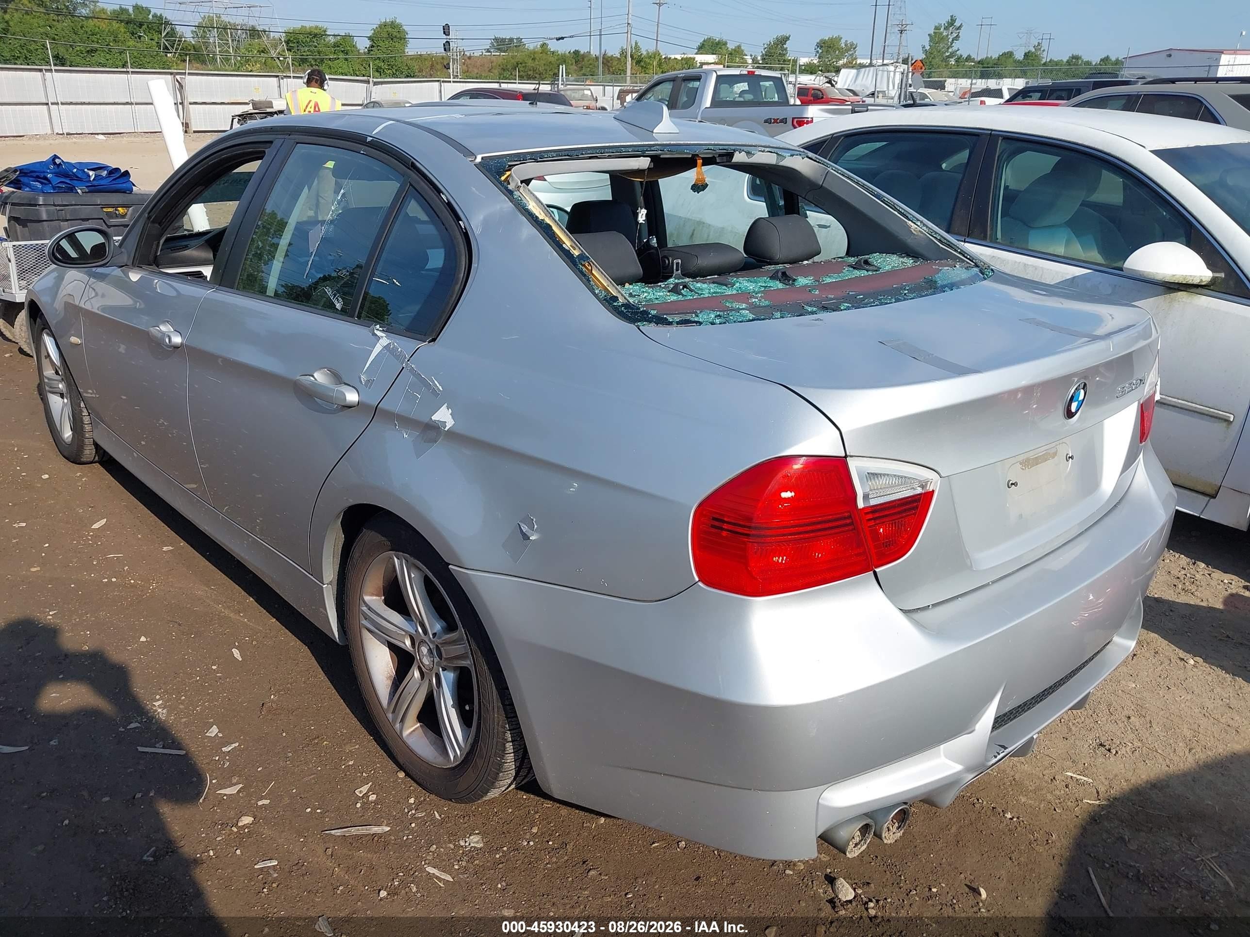 2008 Bmw 328xi   Silver vin: WBAVC93558K042055