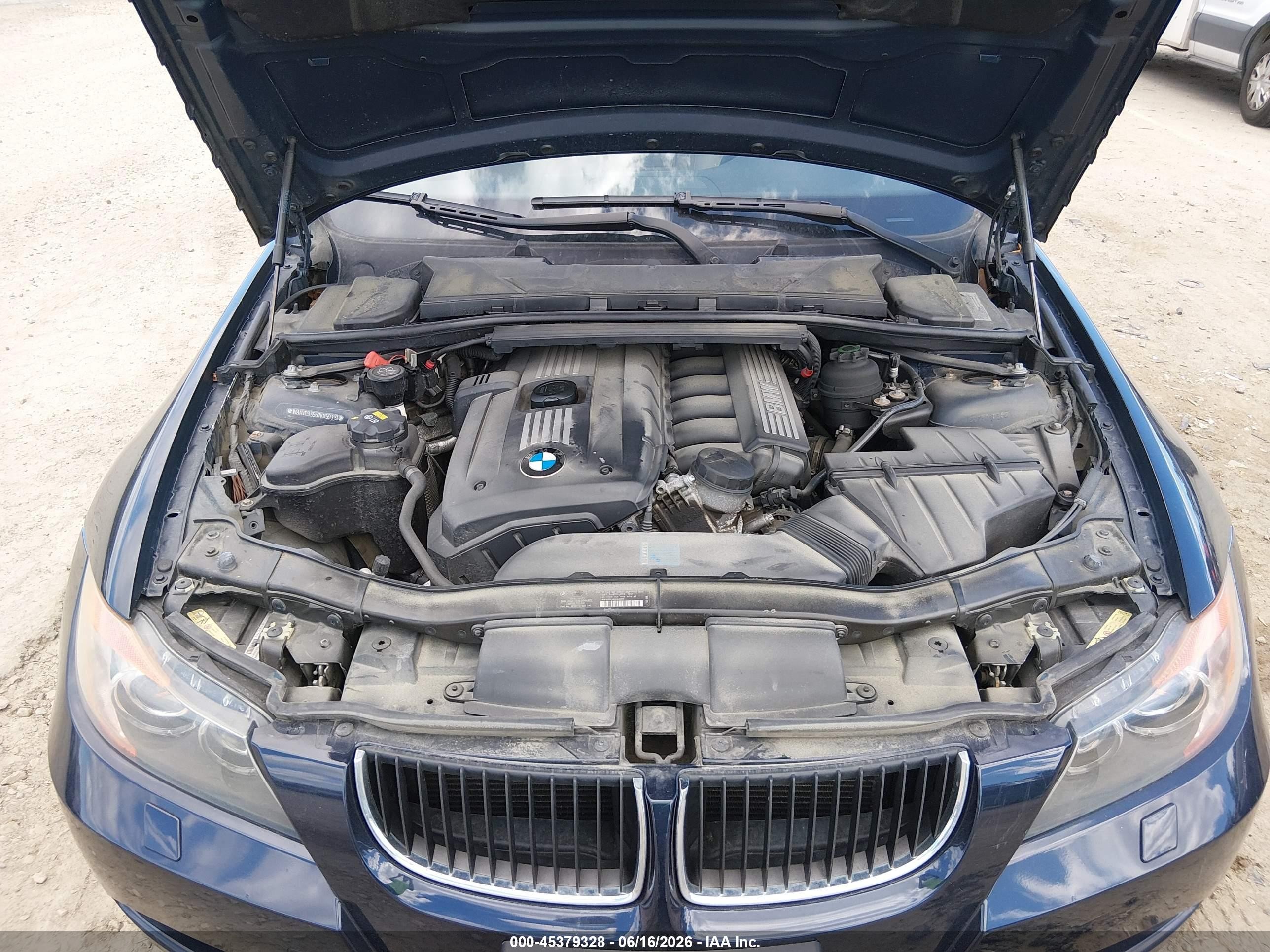 2007 Bmw 328xi   Синий vin: WBAVC93567KX59319