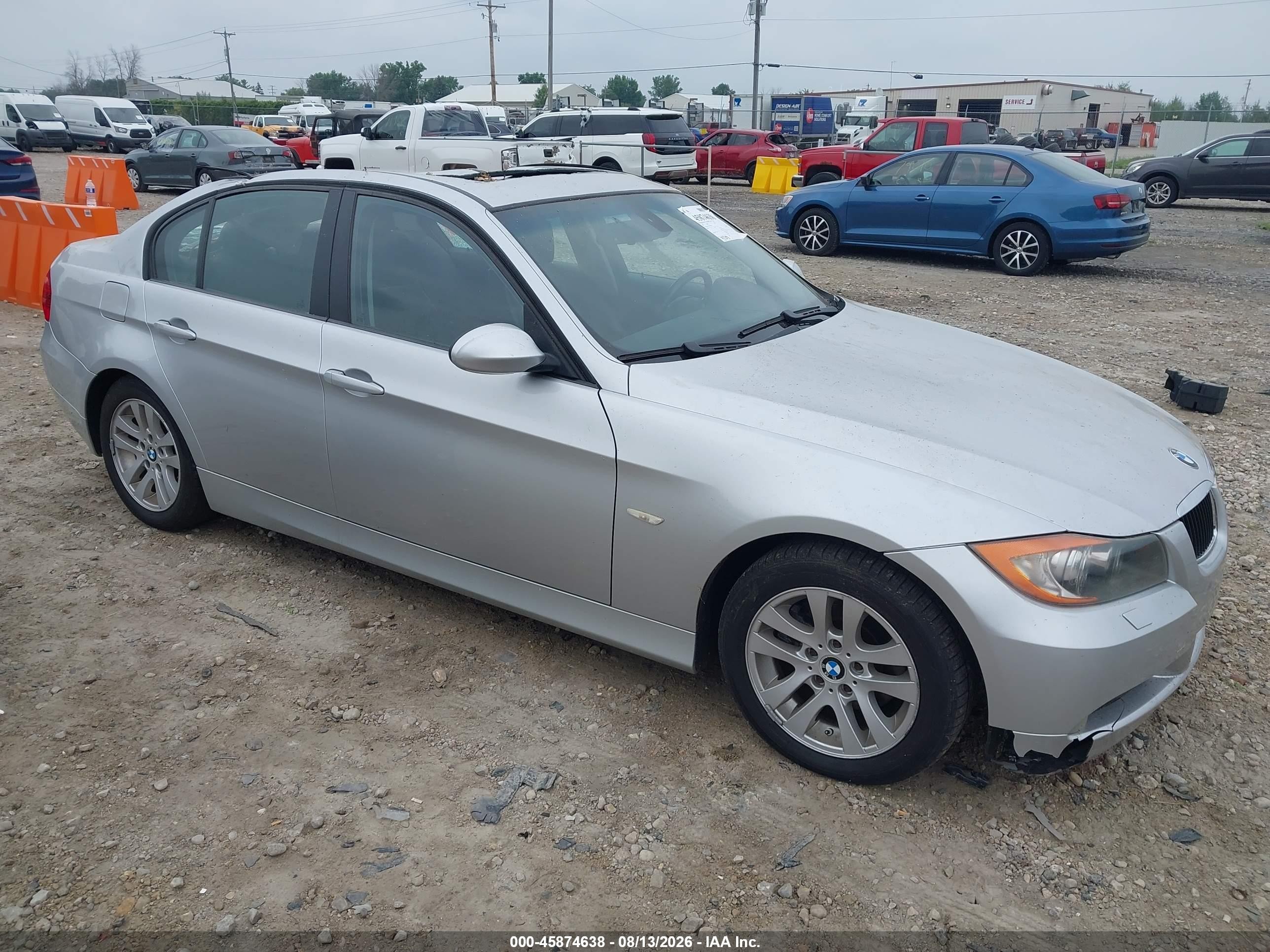 2007 Bmw 328xi   Серебряный vin: WBAVC93567KX61460
