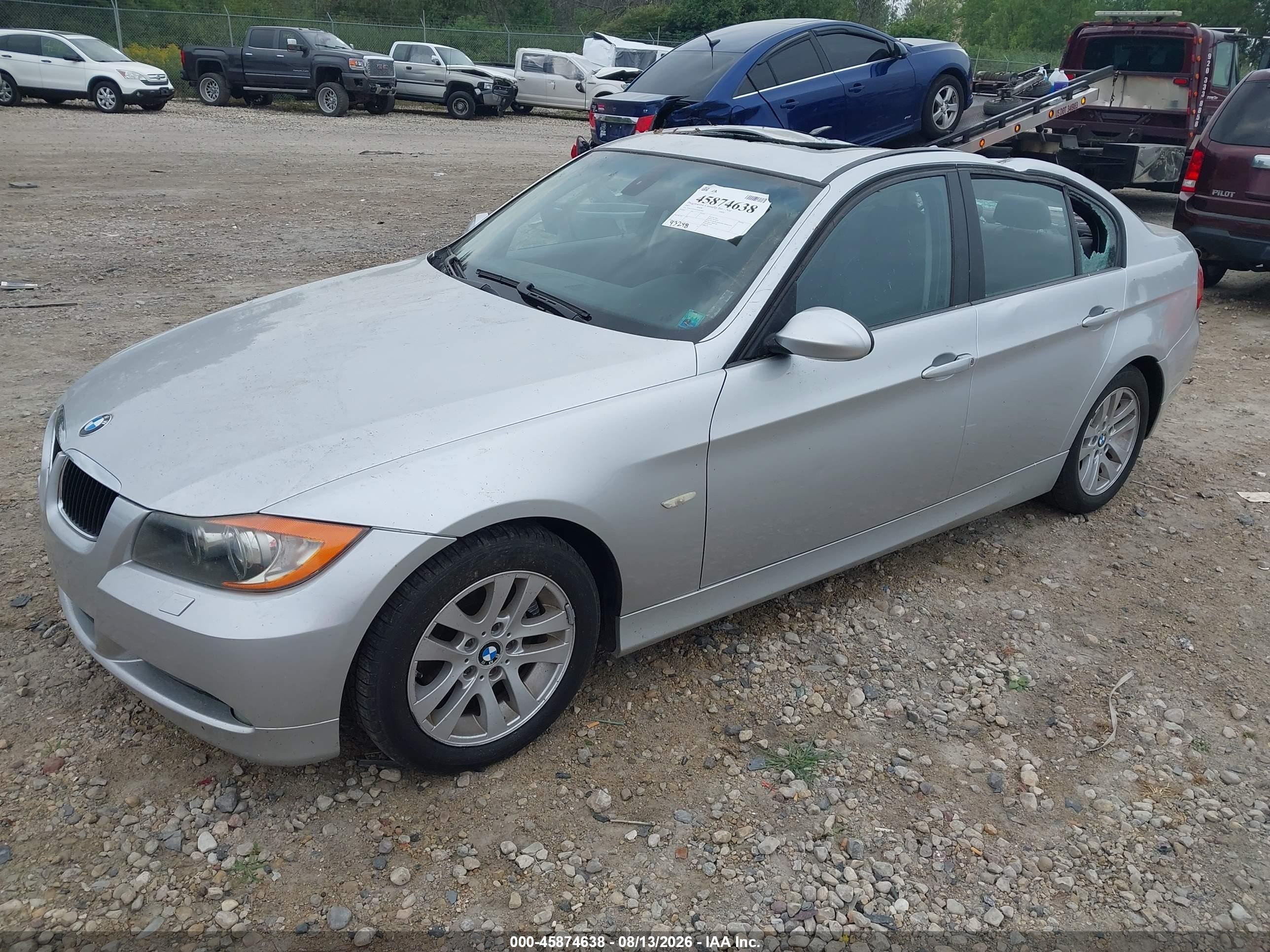 2007 Bmw 328xi   Silver vin: WBAVC93567KX61460