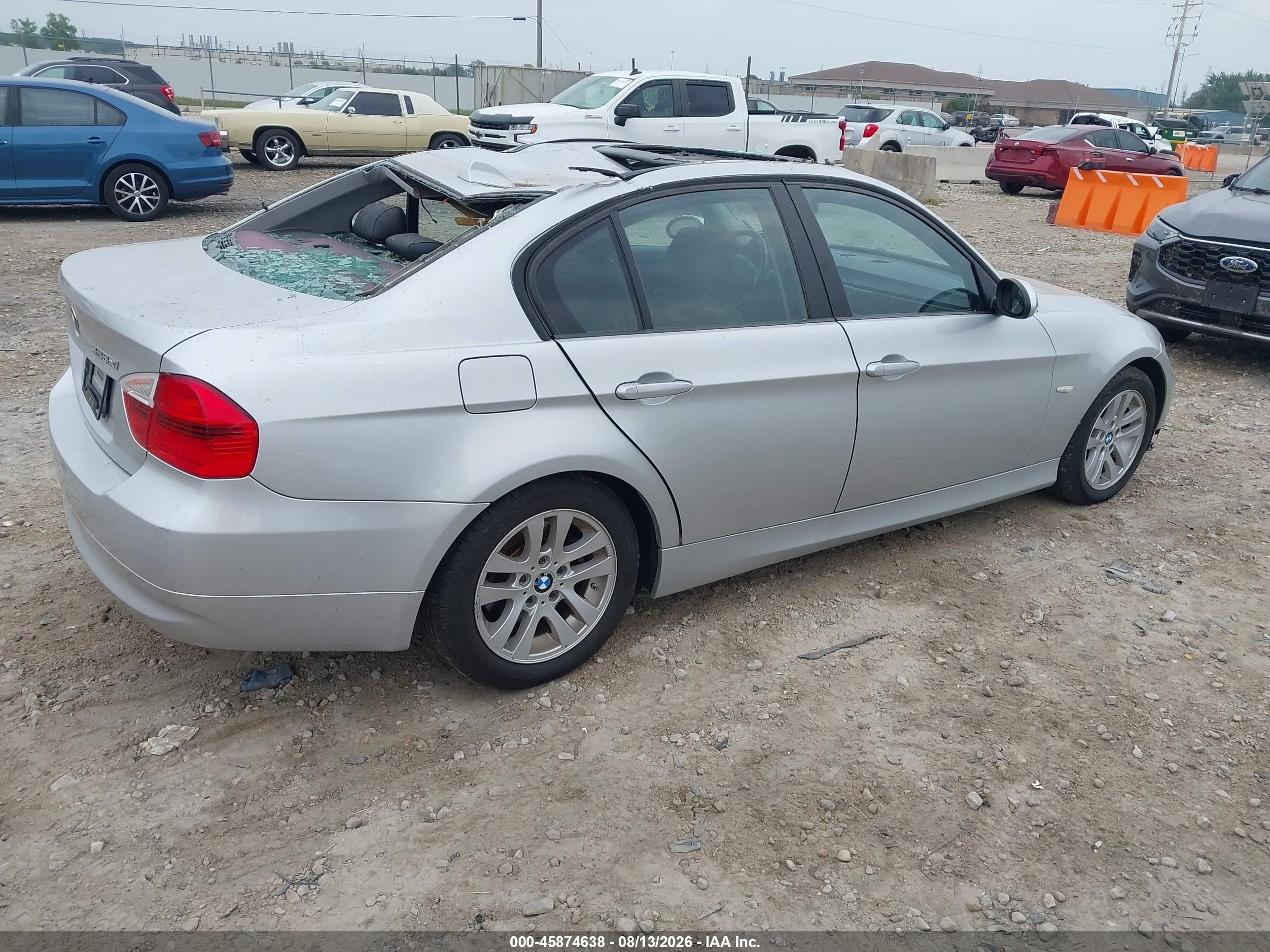 2007 Bmw 328xi   Silver vin: WBAVC93567KX61460