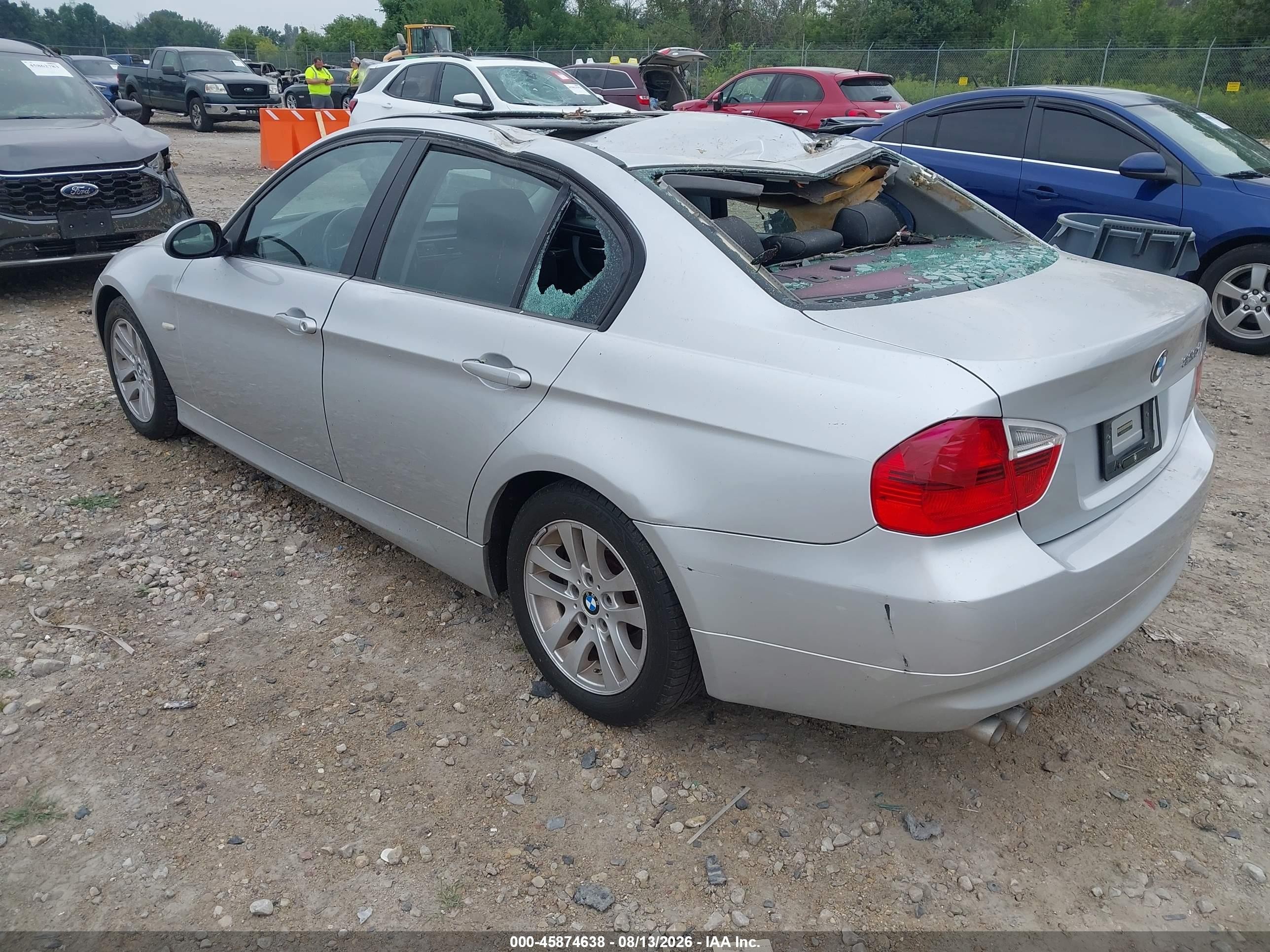 2007 Bmw 328xi   Silver vin: WBAVC93567KX61460