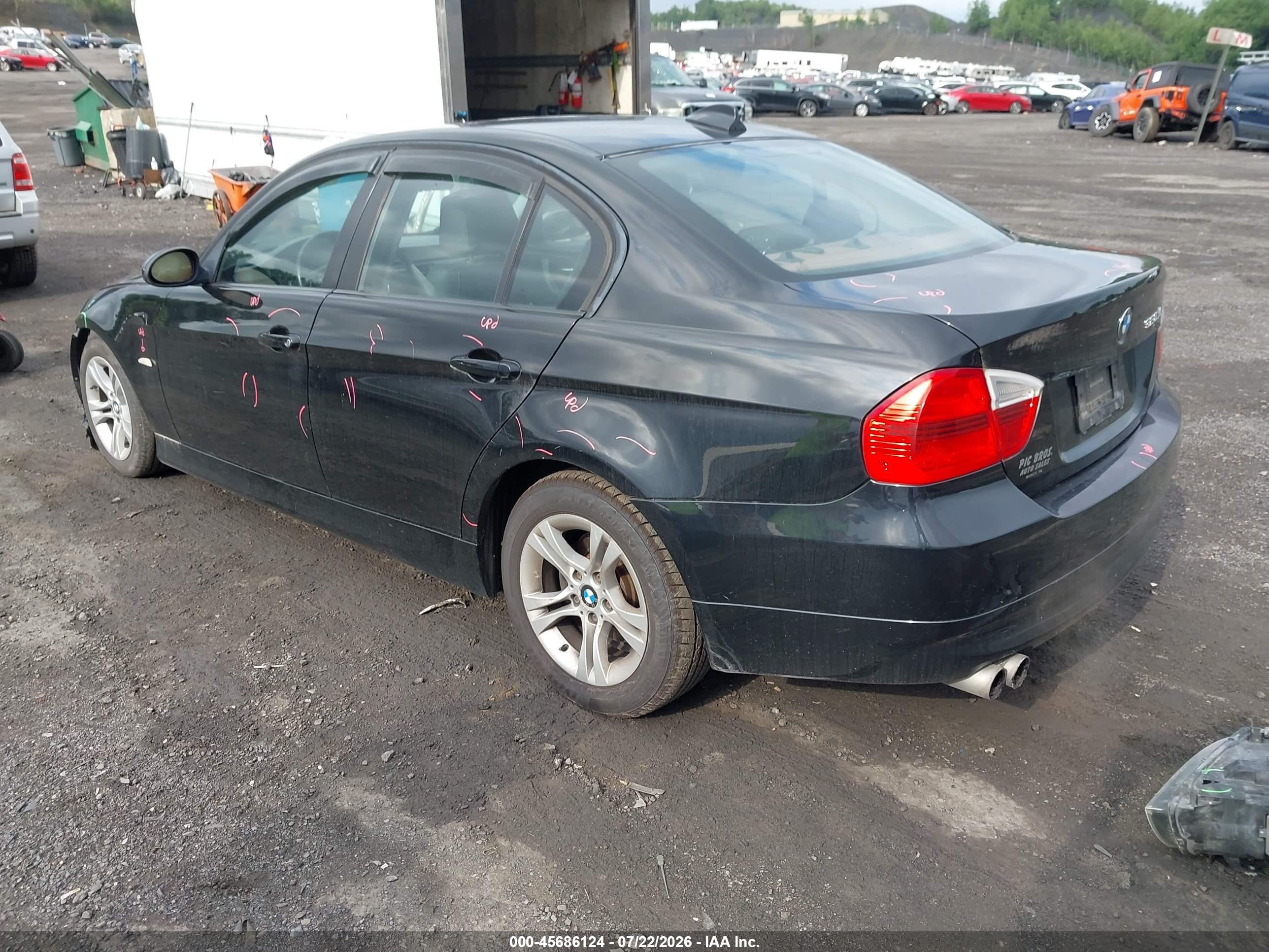 2008 Bmw 328xi   Black vin: WBAVC93568K039939