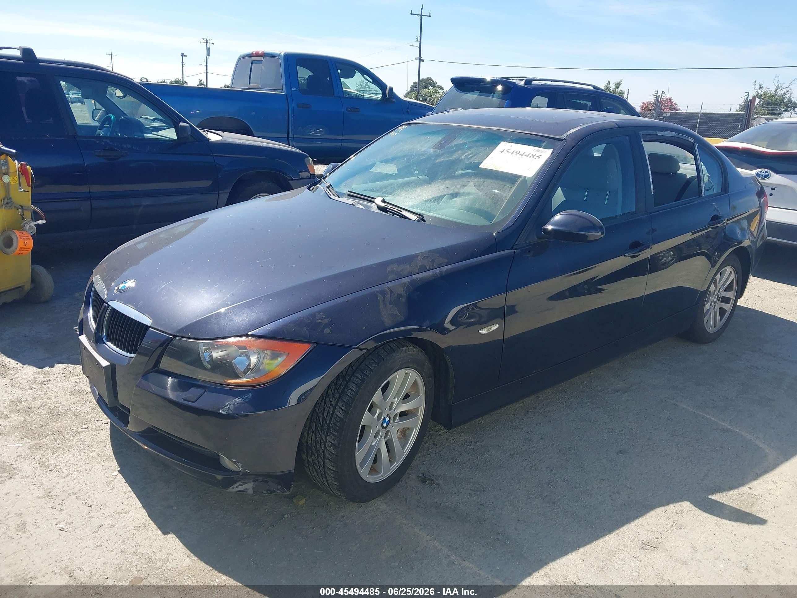 2007 Bmw 328xi   Blue vin: WBAVC93597KX55698