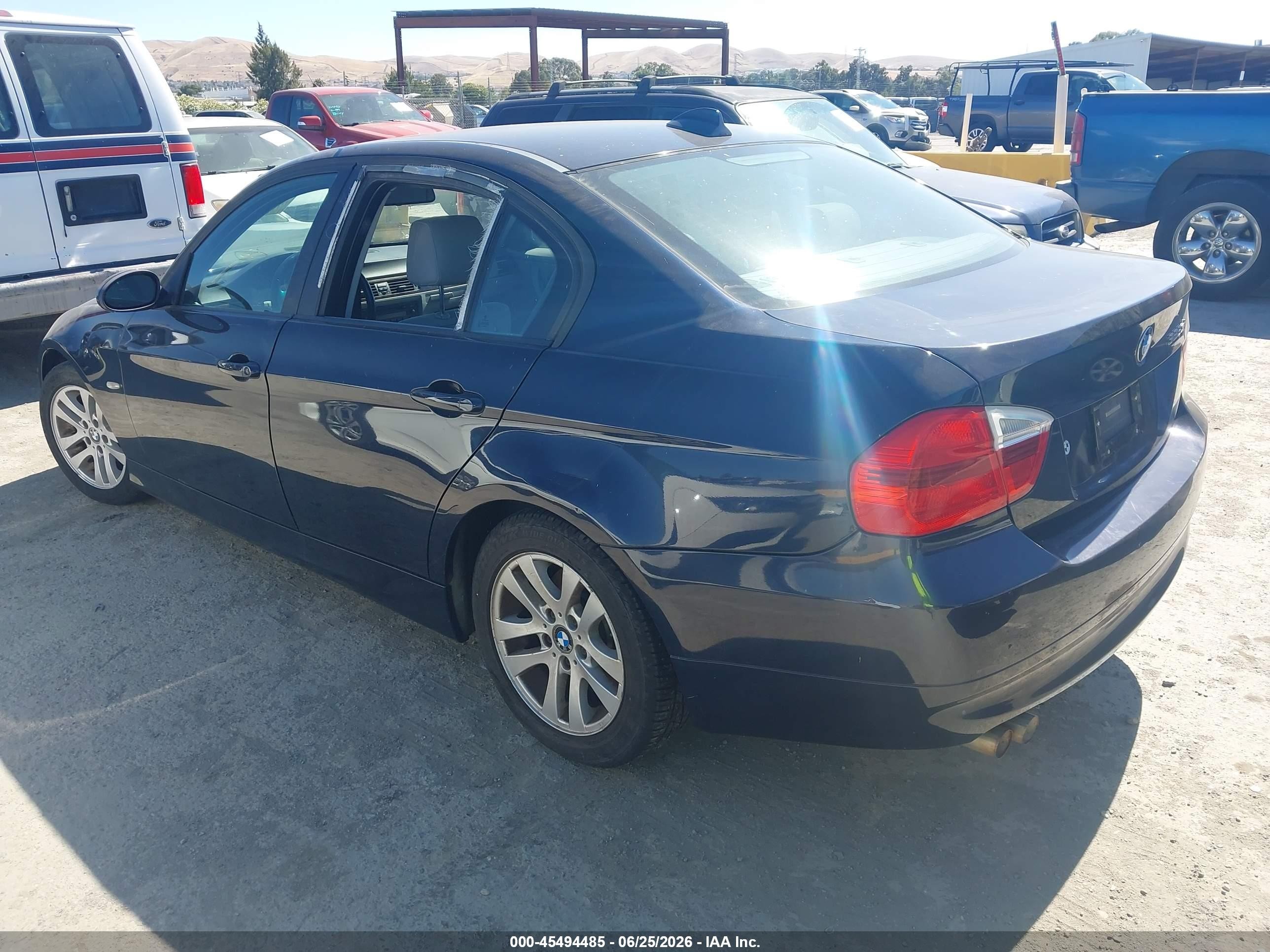 2007 Bmw 328xi   Blue vin: WBAVC93597KX55698