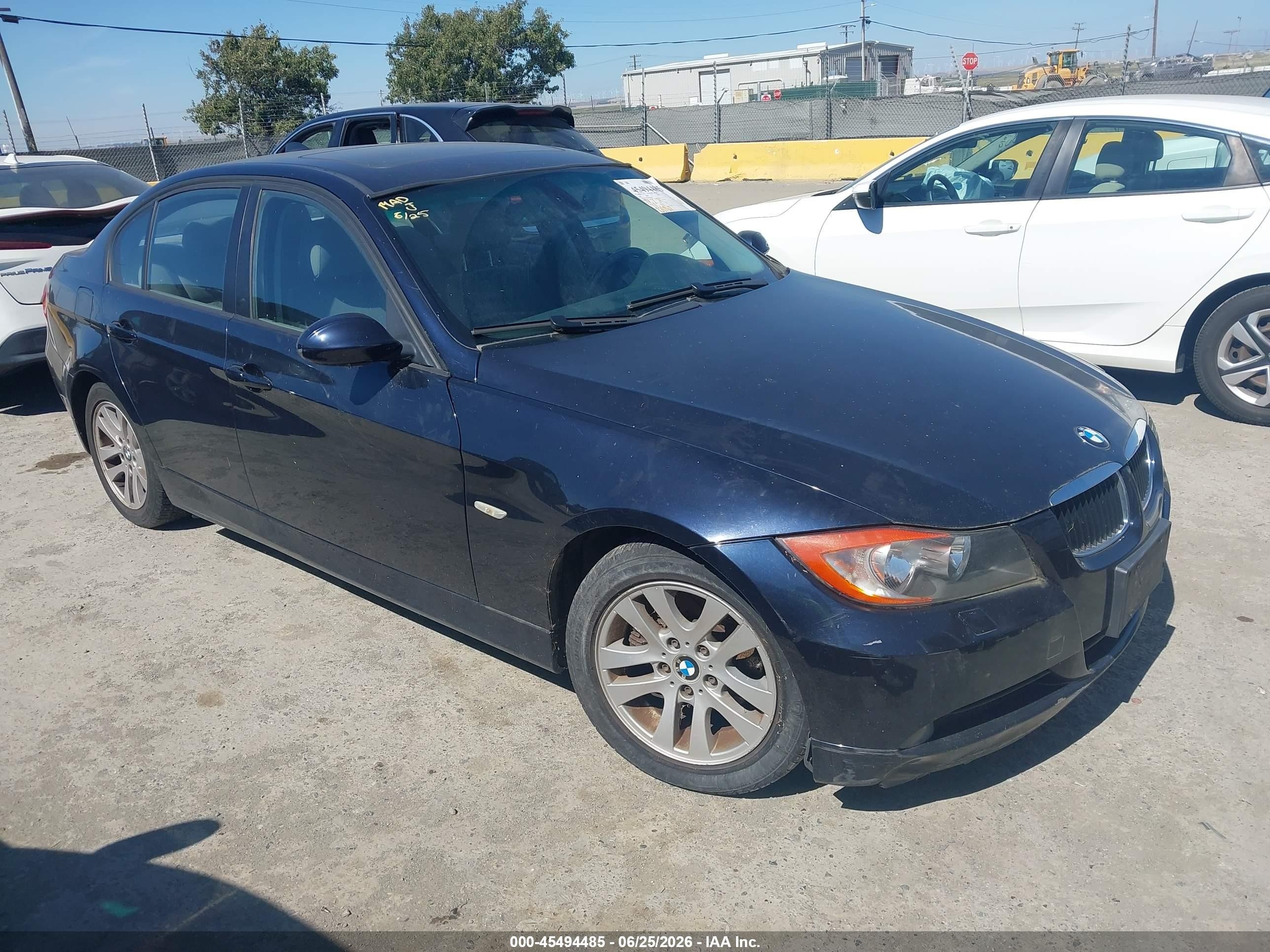 2007 Bmw 328xi   Blue vin: WBAVC93597KX55698