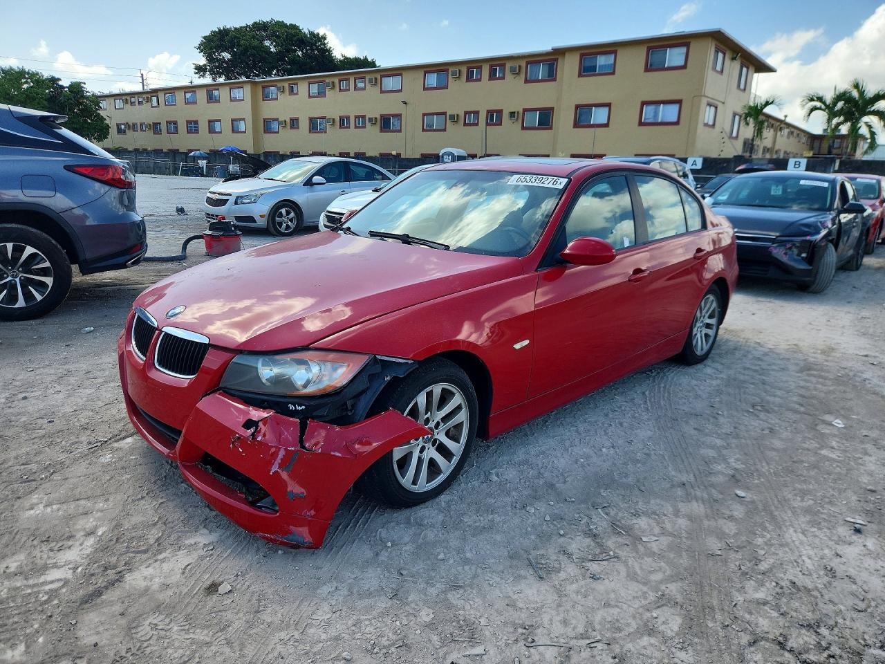 2007 Bmw 328 Xi Red vin: WBAVC935X7KX59503