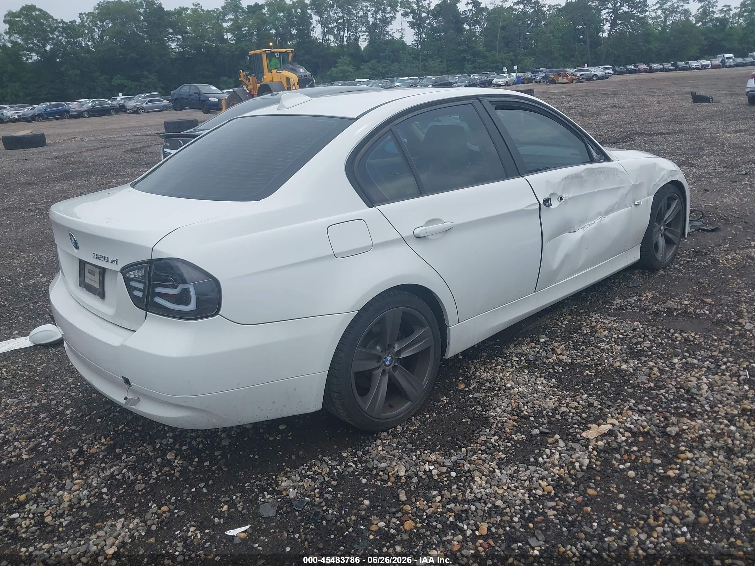 2007 Bmw 328xi Белый vin: WBAVC935X7KX61932