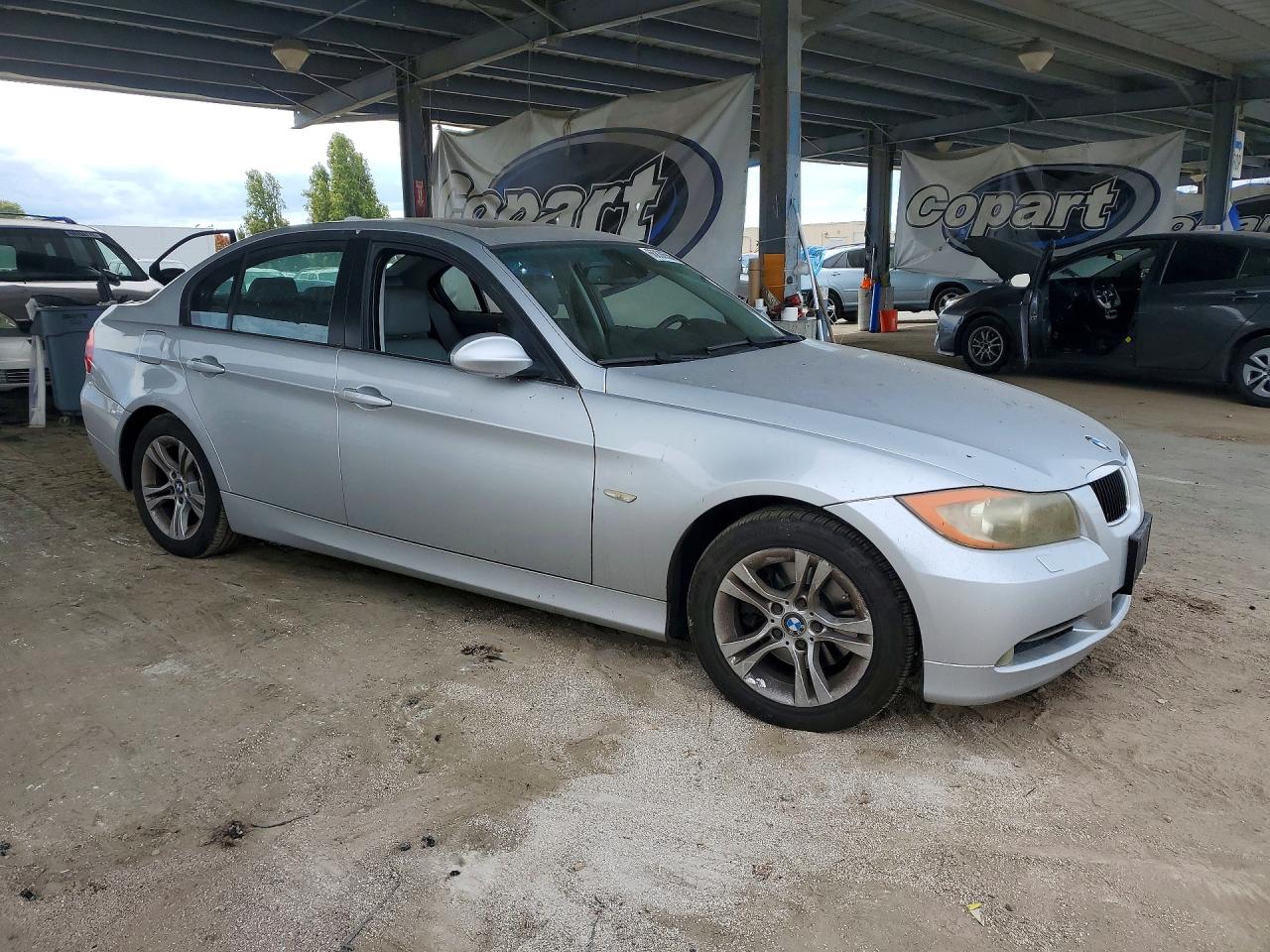 2008 Bmw 328 Xi Silver vin: WBAVC935X8K039037