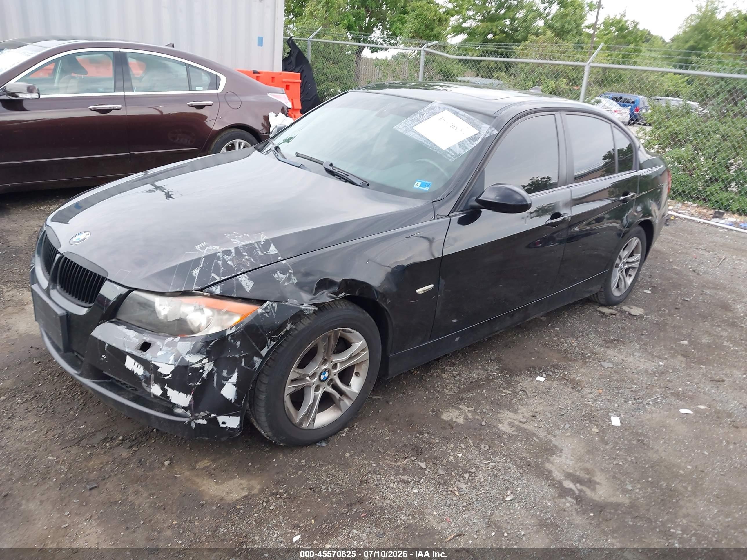 2008 Bmw 328xi   Black vin: WBAVC935X8K041645
