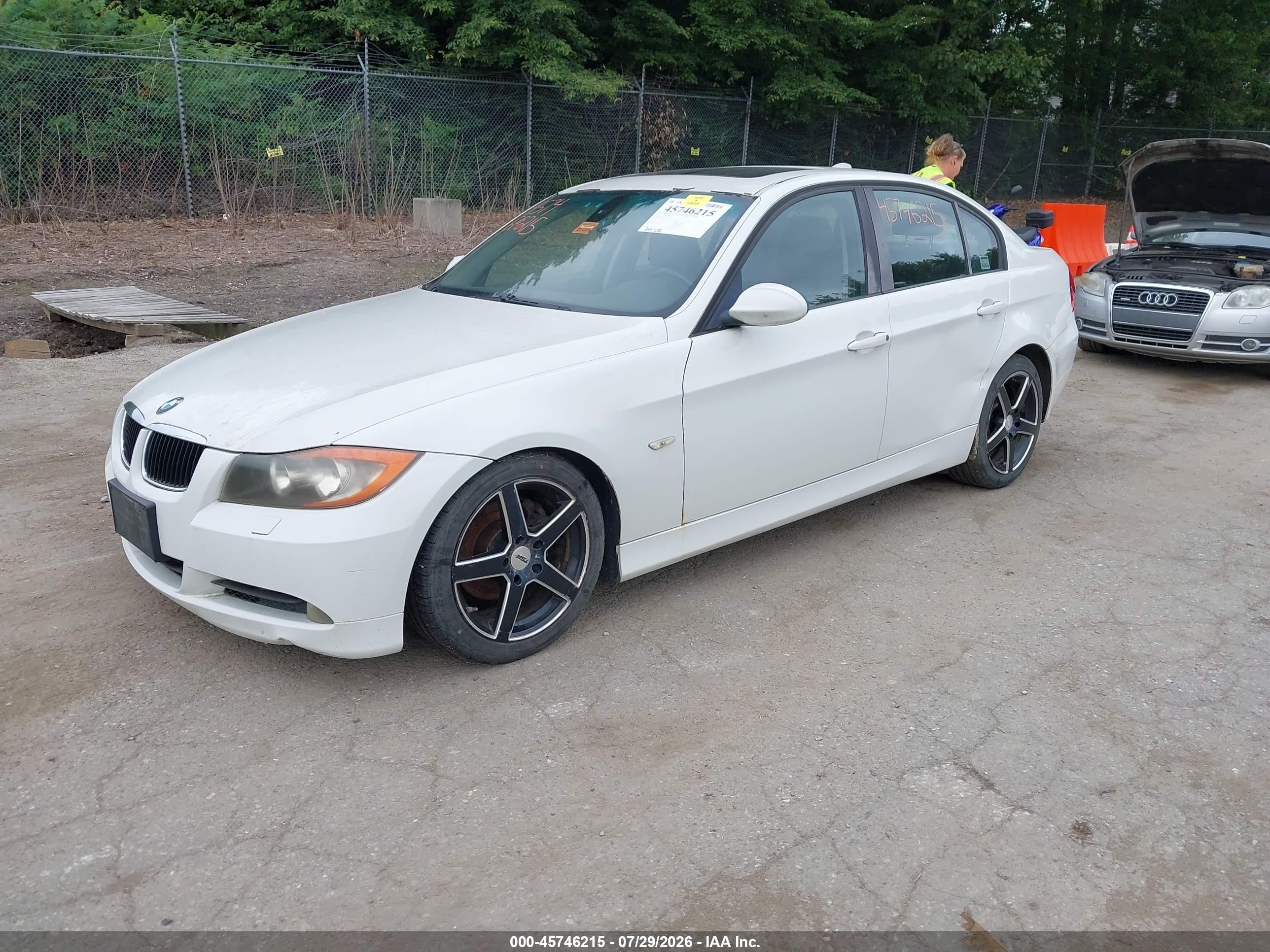 2006 Bmw 325xi   White vin: WBAVD13576KV05194