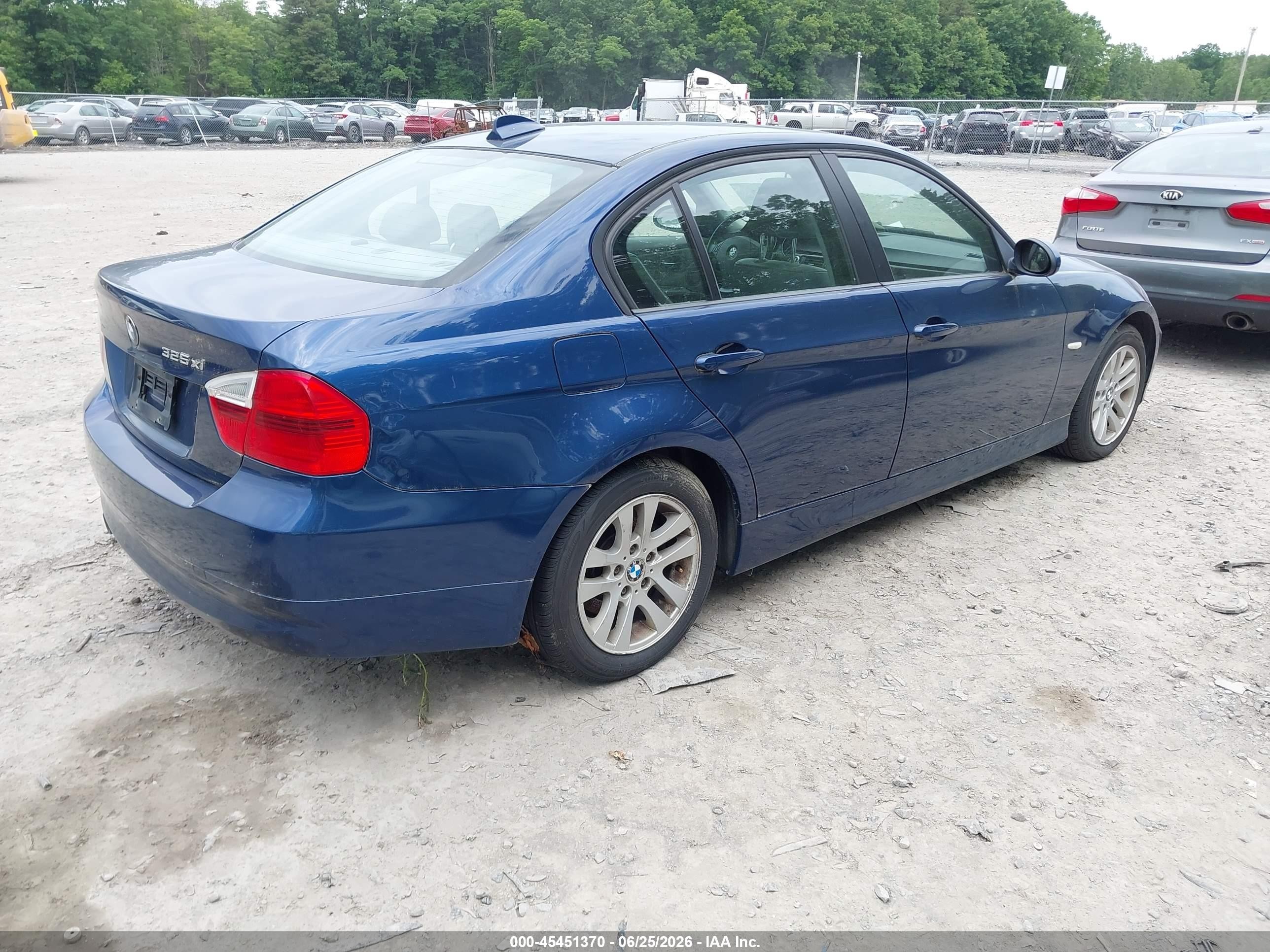 2006 Bmw 325xi   Dark Blue vin: WBAVD13576KV08323