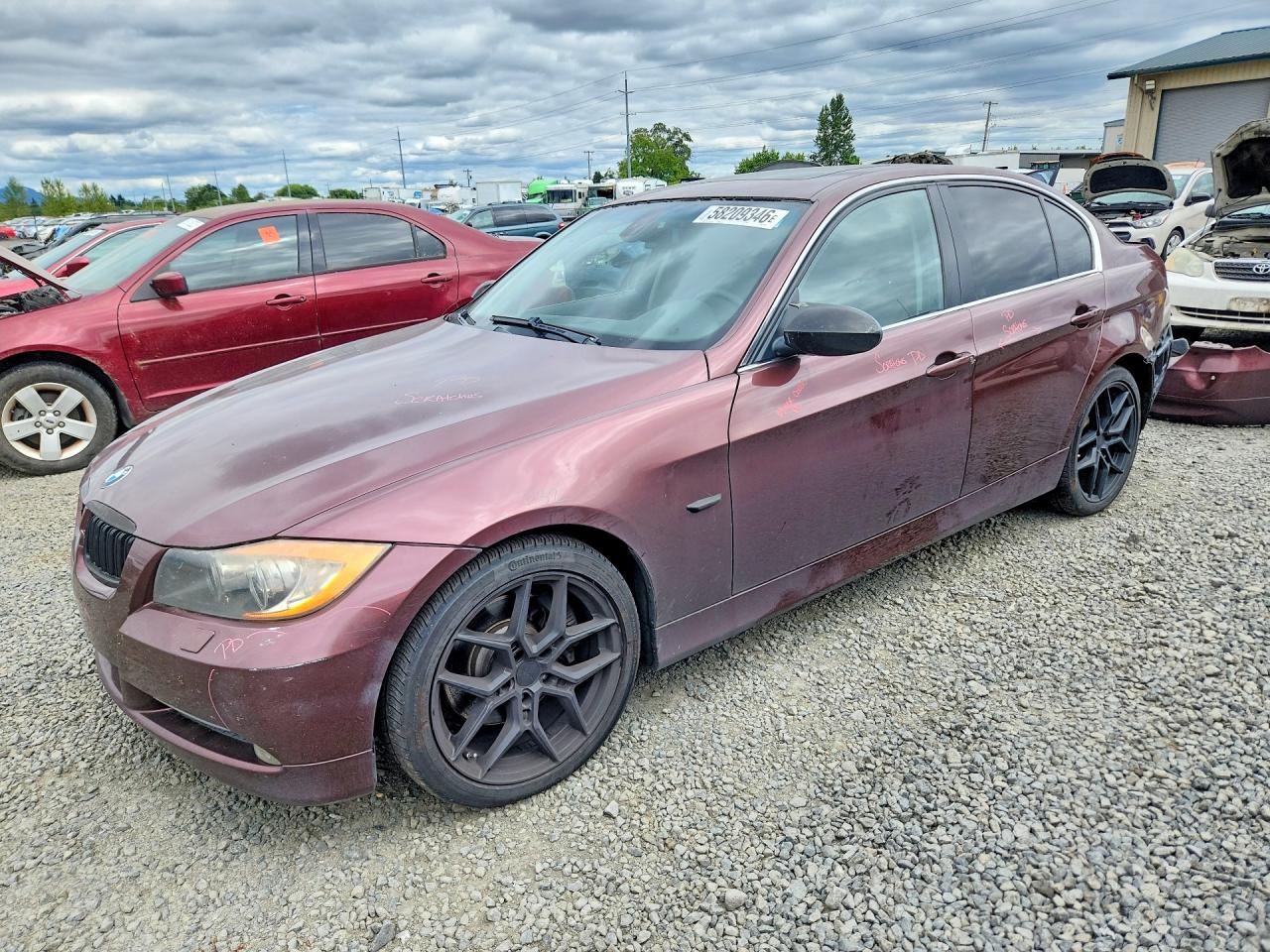 2006 Bmw 330 Xi Maroon vin: WBAVD33526KV63418