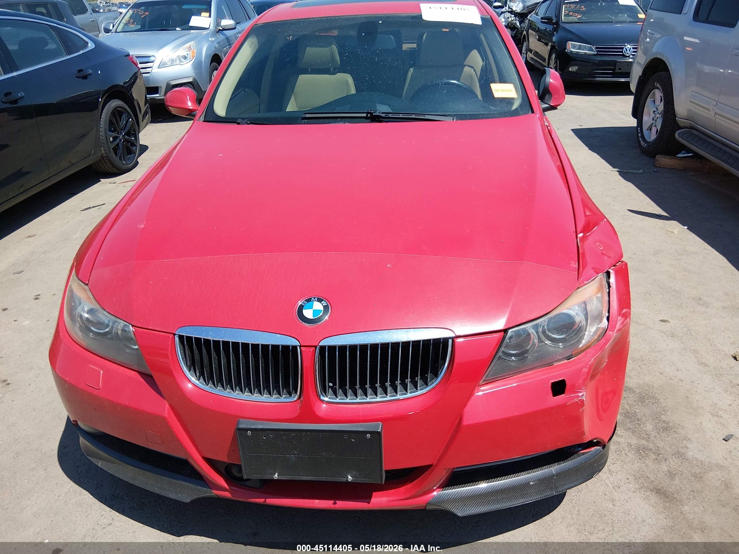 2006 Bmw 330xi   Red vin: WBAVD33556KL52195