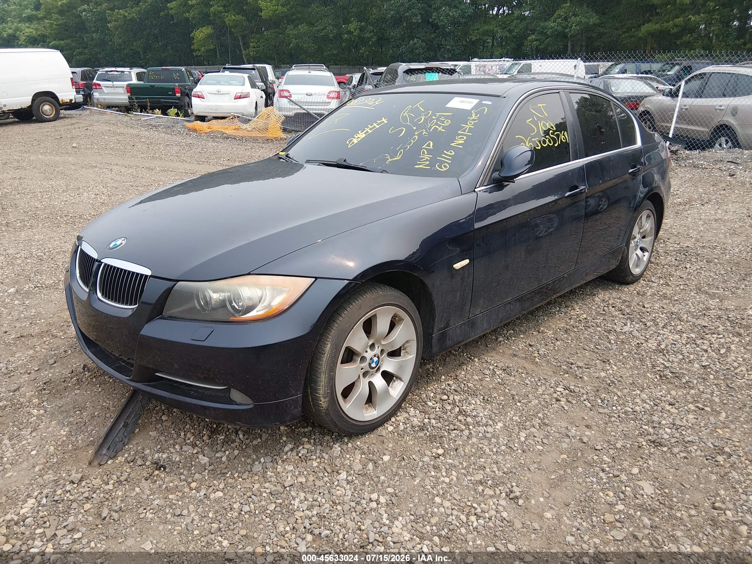 2008 Bmw 335xi   Black vin: WBAVD53518A284420