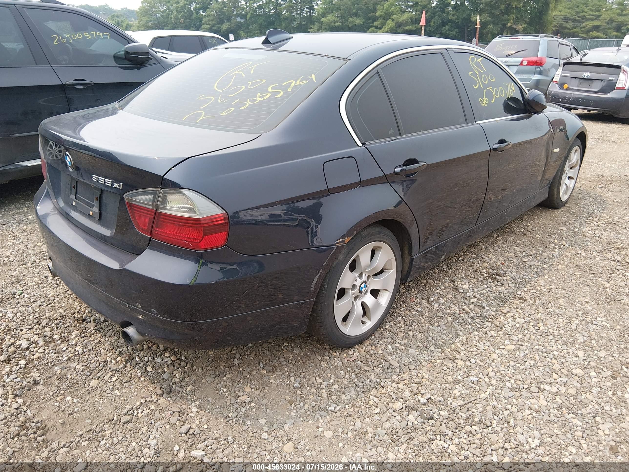 2008 Bmw 335xi   Black vin: WBAVD53518A284420