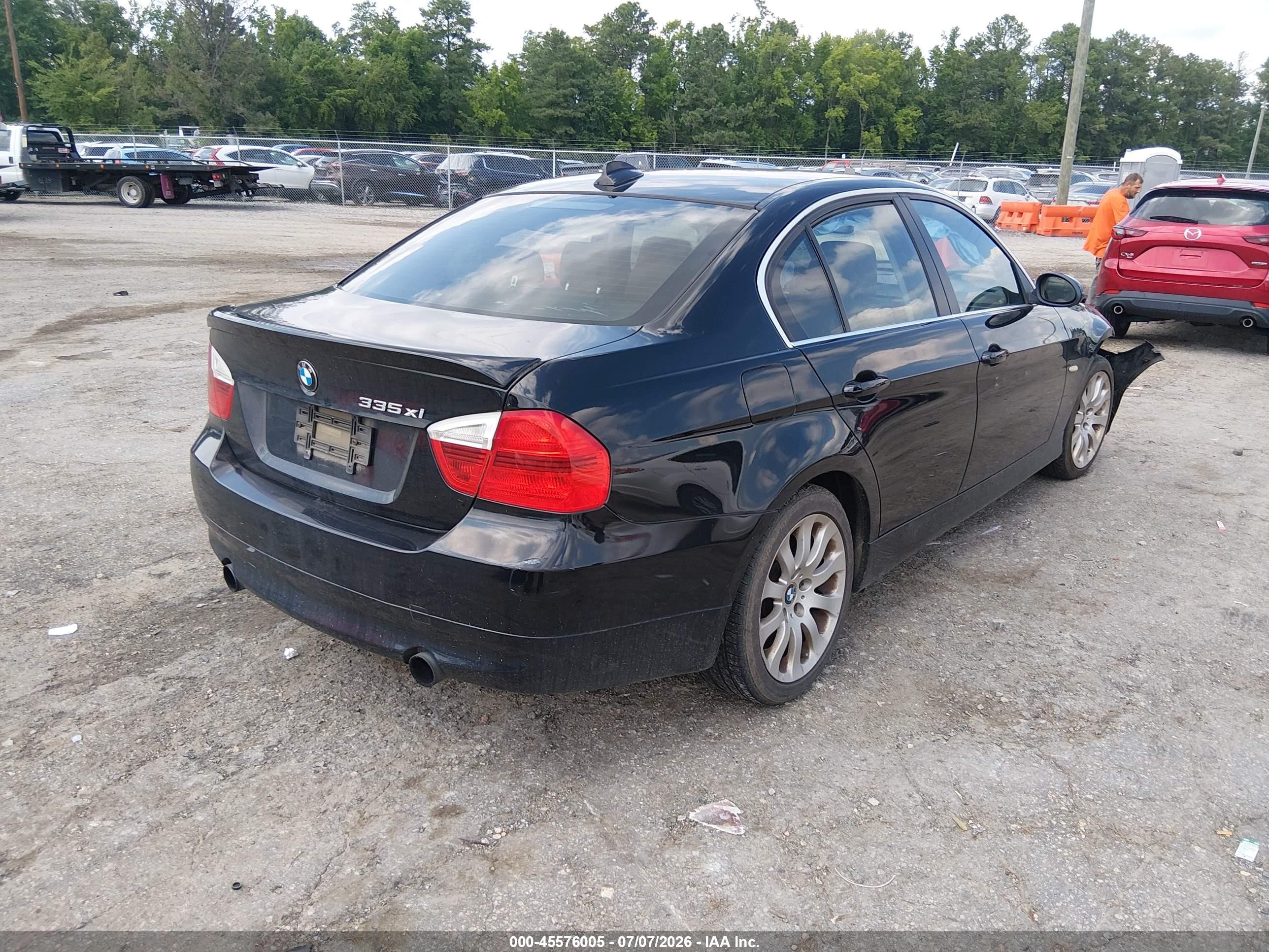 2008 Bmw 335xi Black vin: WBAVD53528A284555