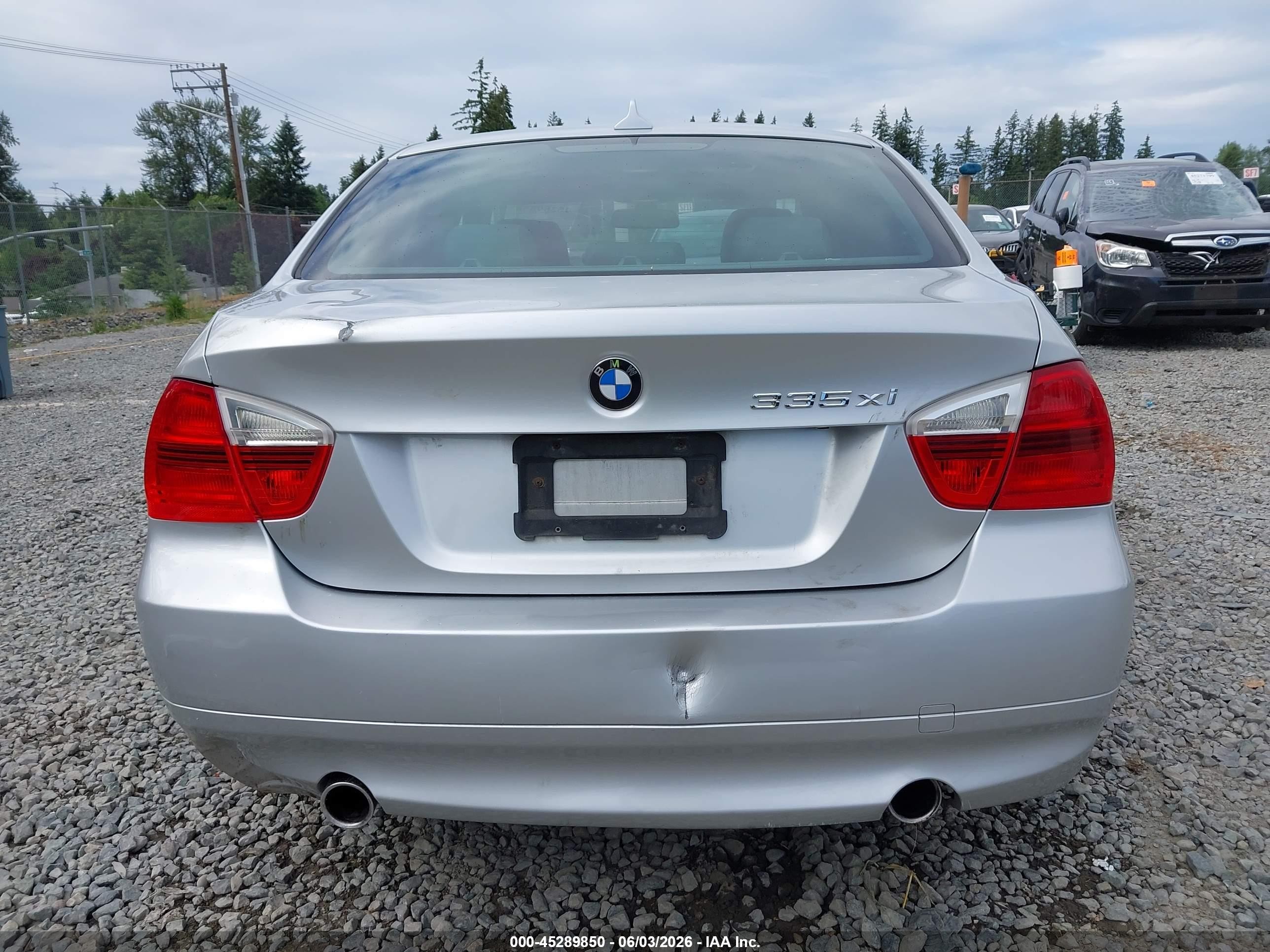 2007 Bmw 335xi   Silver vin: WBAVD53537A006567