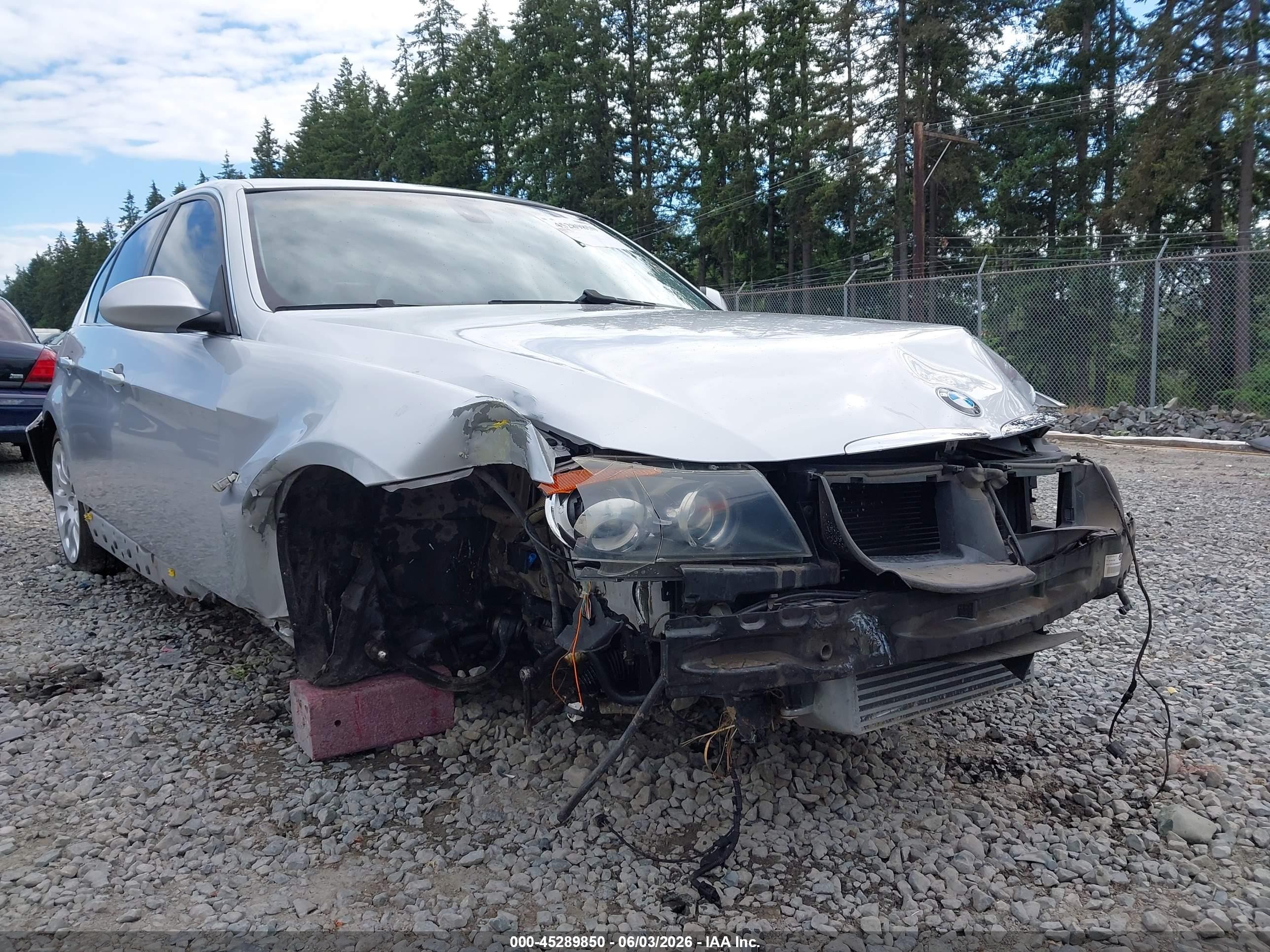 2007 Bmw 335xi   Silver vin: WBAVD53537A006567