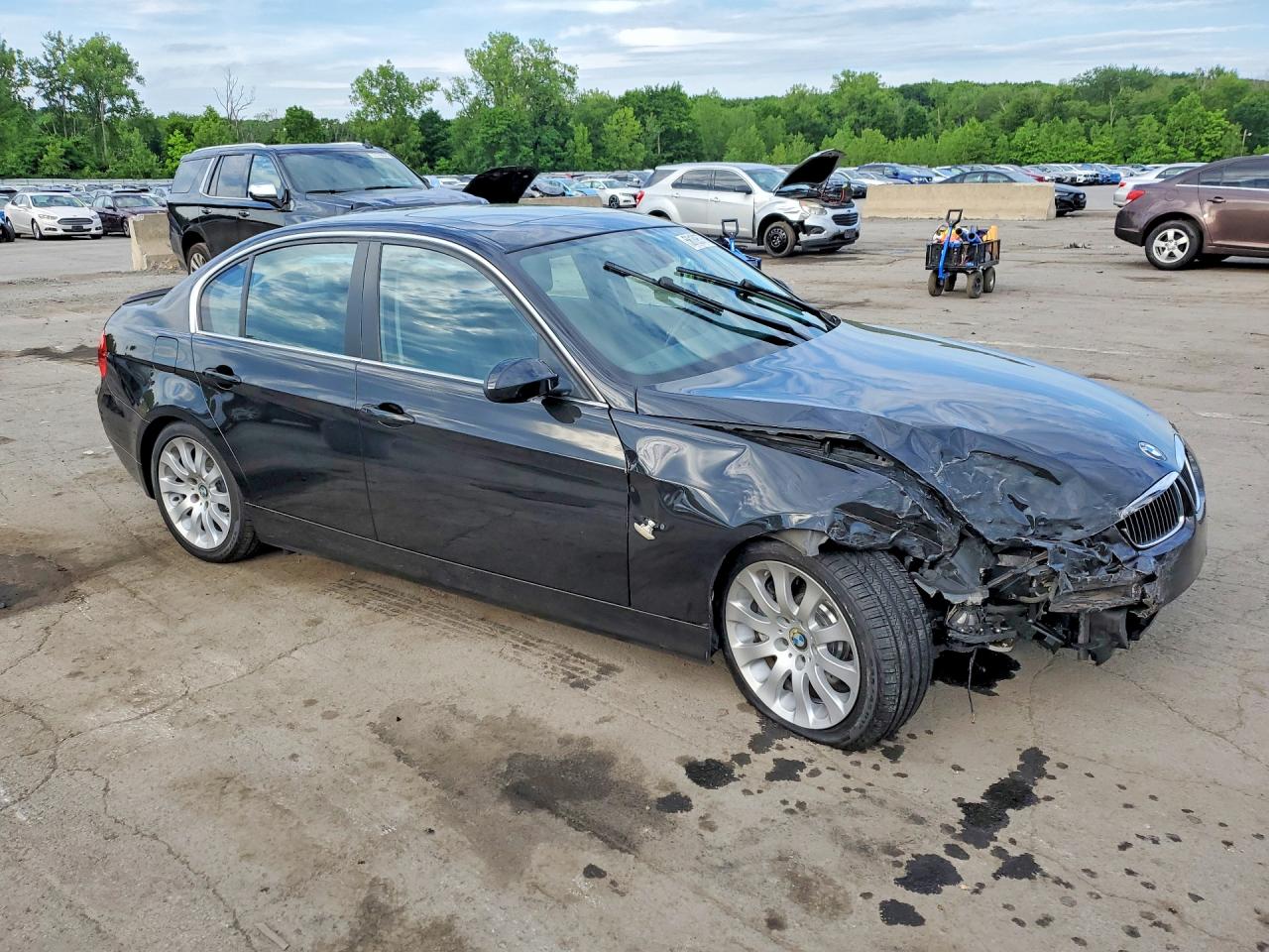 2008 Bmw 335 Xi Black vin: WBAVD535X8A283525