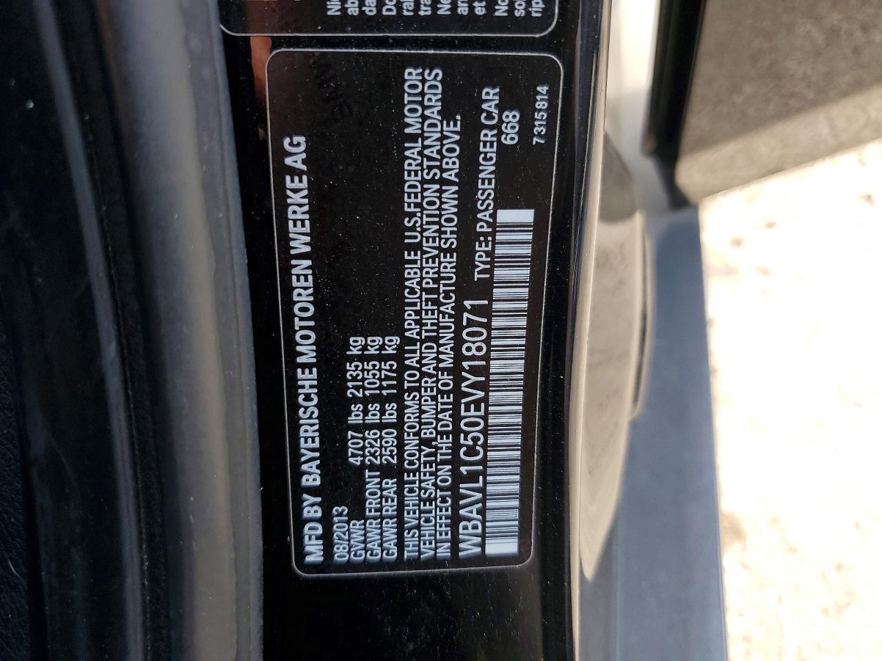 2014 Bmw X1 Xdrive28i Black vin: WBAVL1C50EVY18071