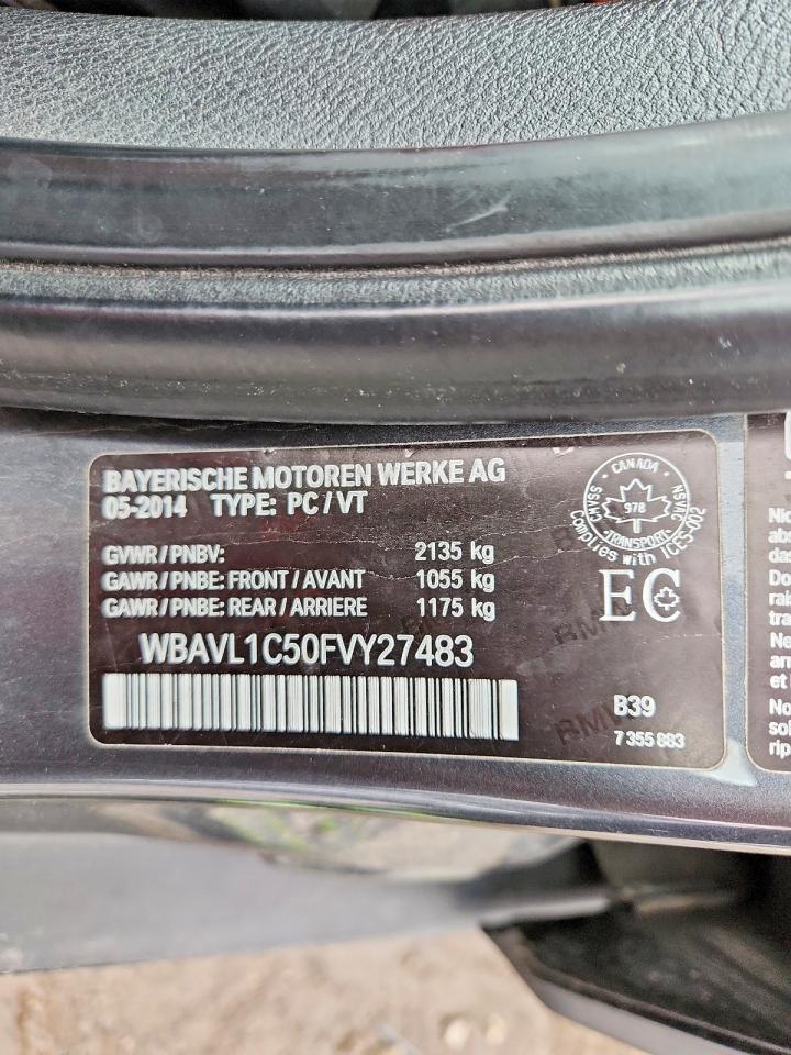2015 Bmw X1 Xdrive28i Gray vin: WBAVL1C50FVY27483