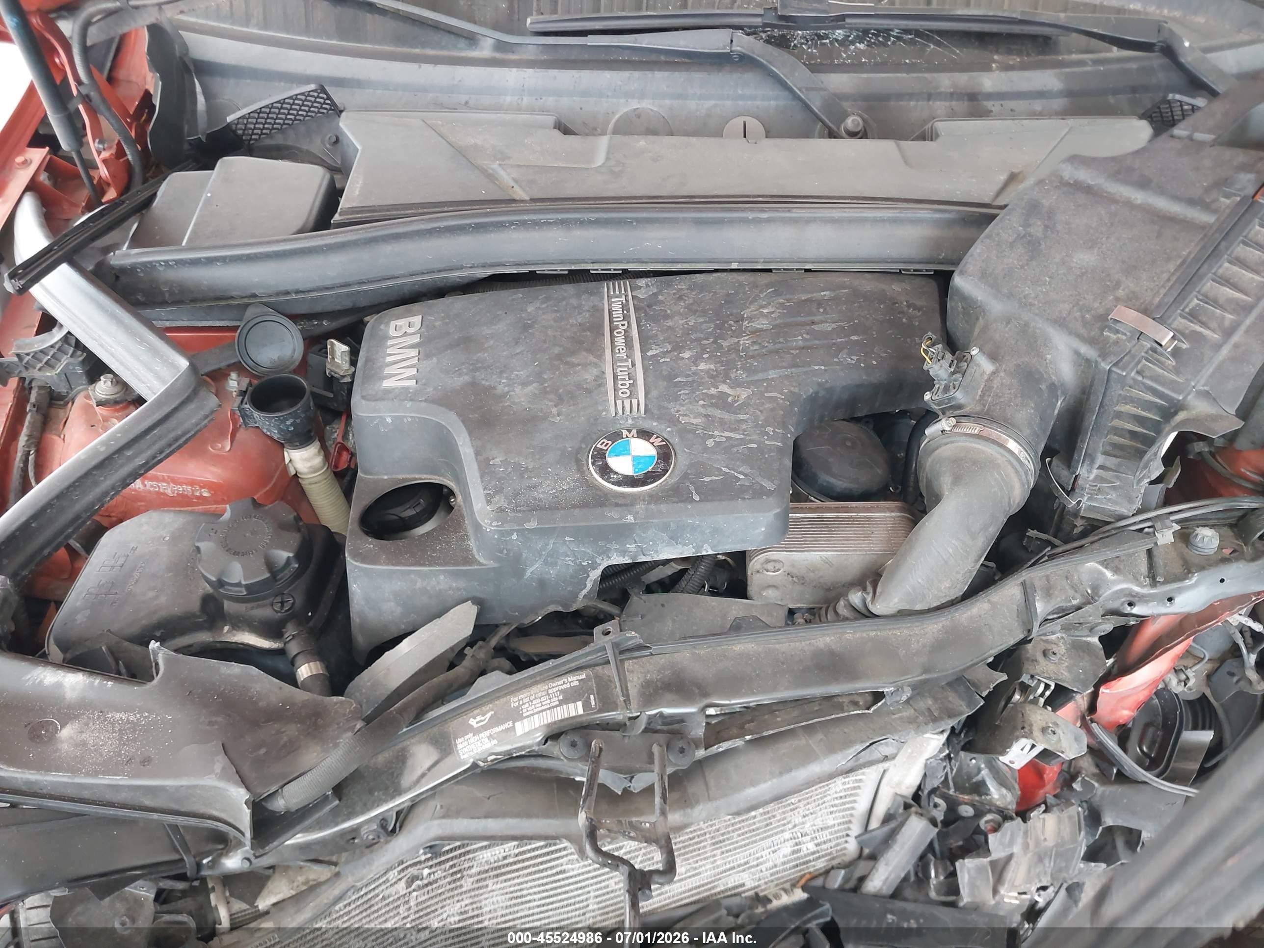 2014 Bmw X1 Xdrive28i Orange vin: WBAVL1C51EVR93512