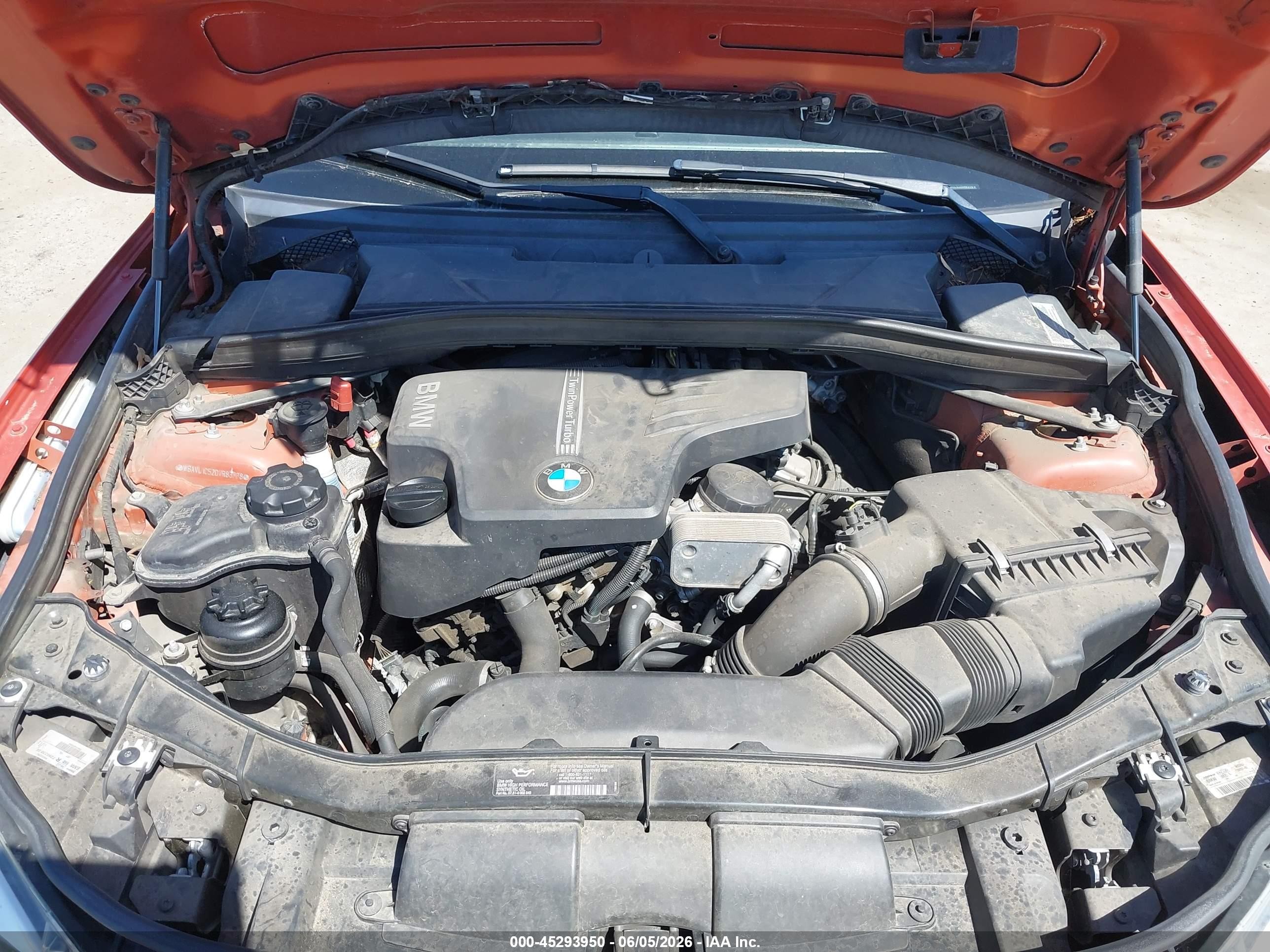 2013 Bmw X1 Xdrive28i Orange vin: WBAVL1C52DVR83778
