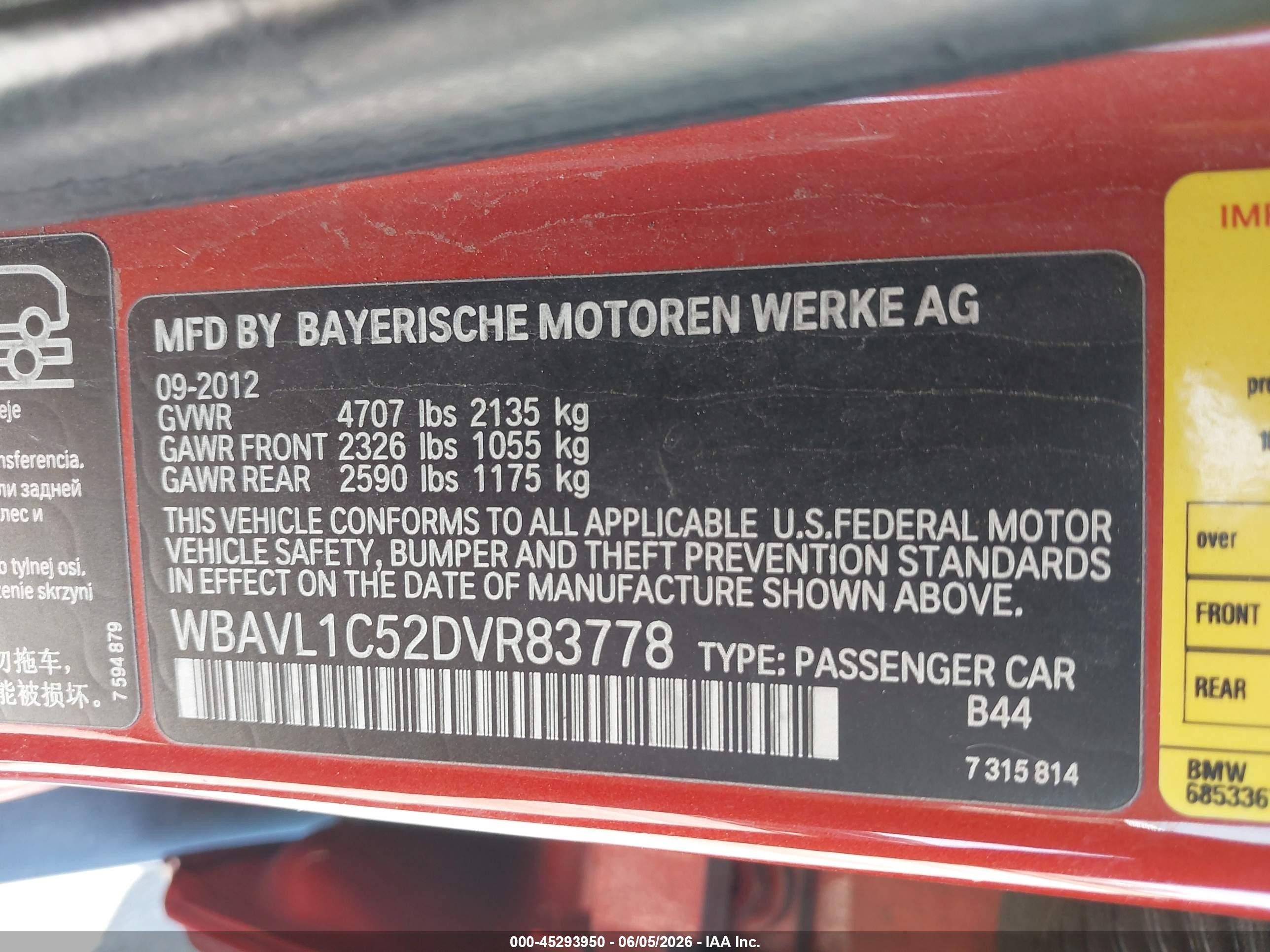 2013 Bmw X1 Xdrive28i Orange vin: WBAVL1C52DVR83778