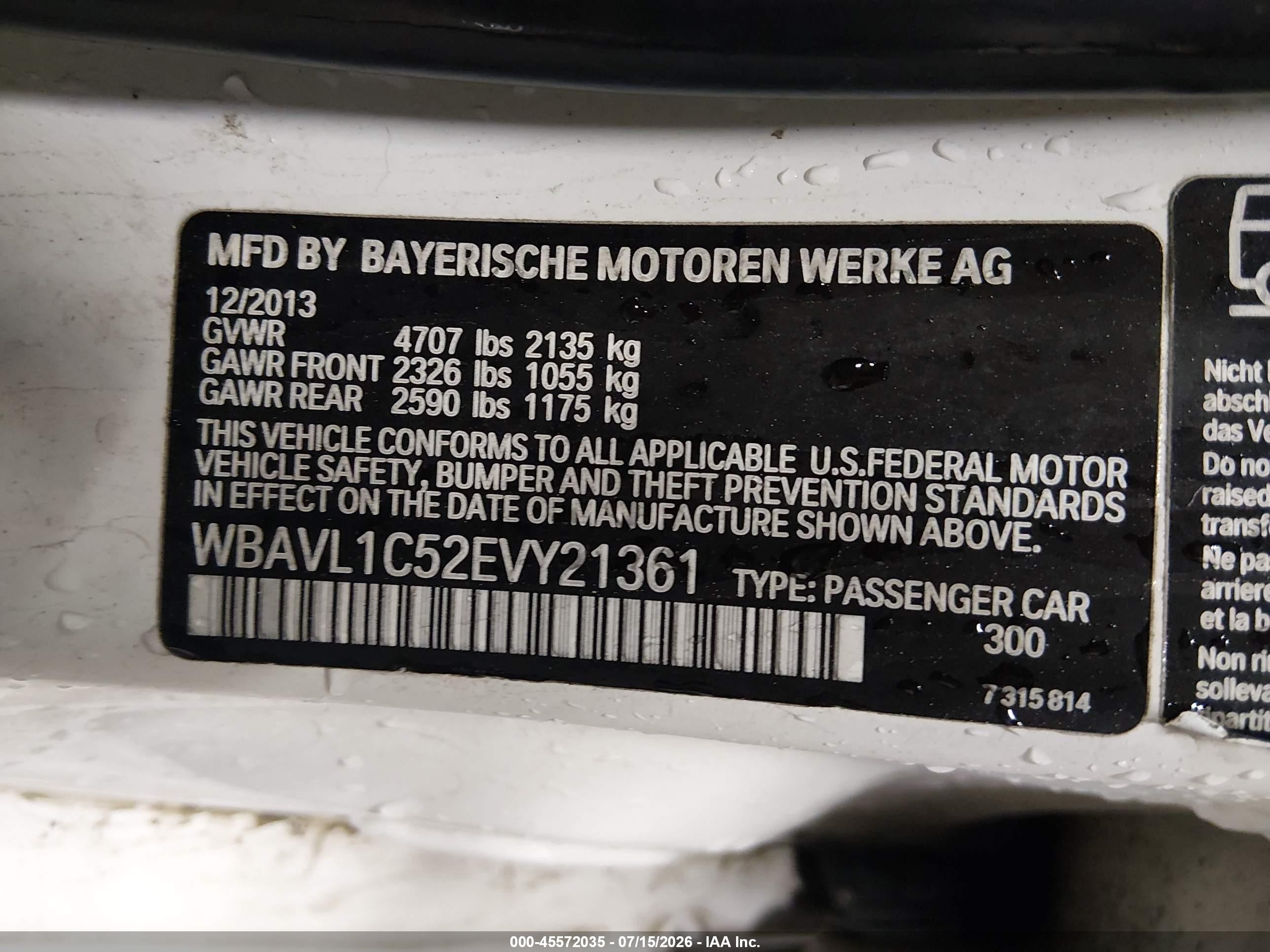 2014 Bmw X1 Xdrive28i White vin: WBAVL1C52EVY21361