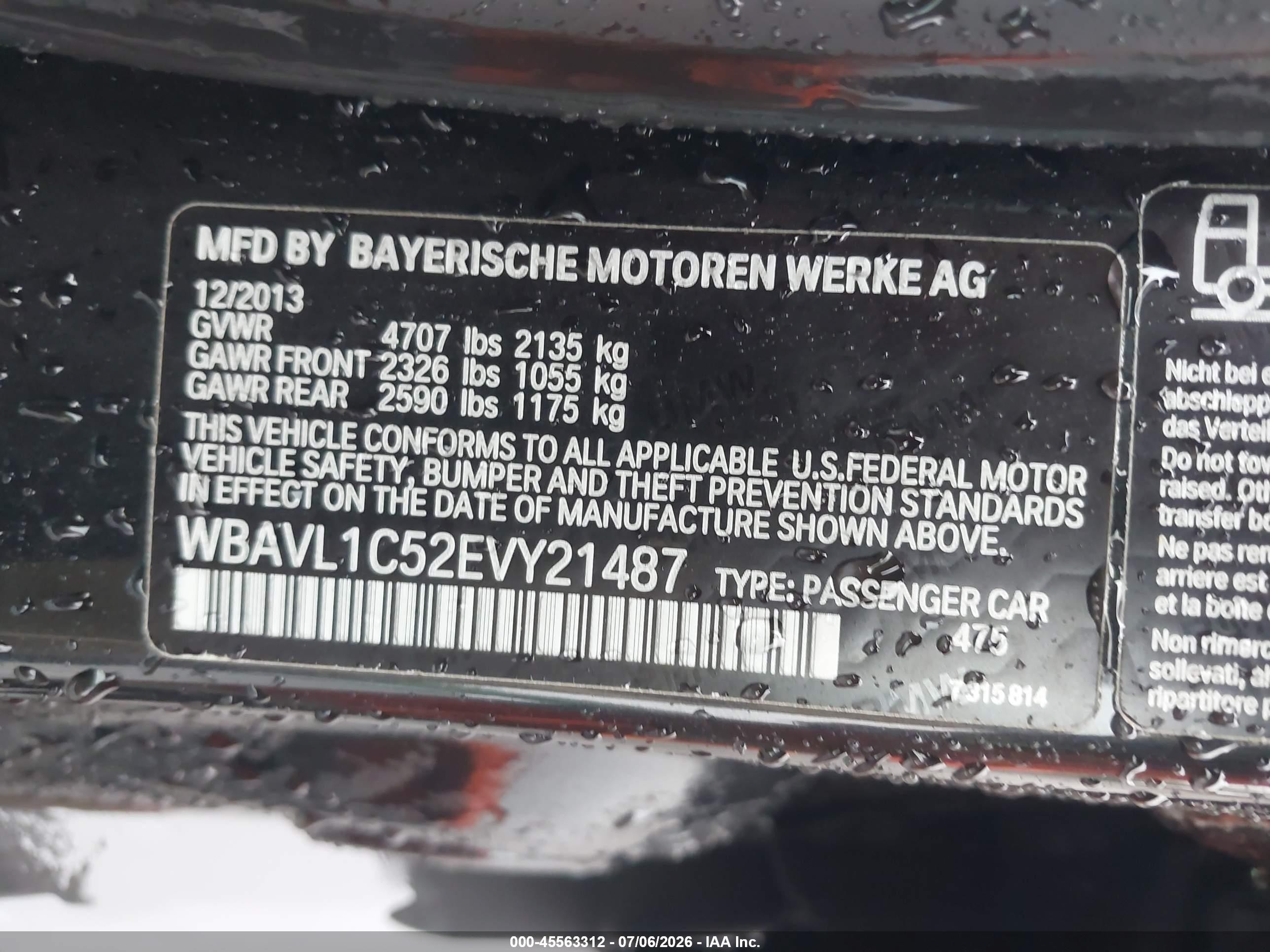 2014 Bmw X1 Xdrive28i Black vin: WBAVL1C52EVY21487