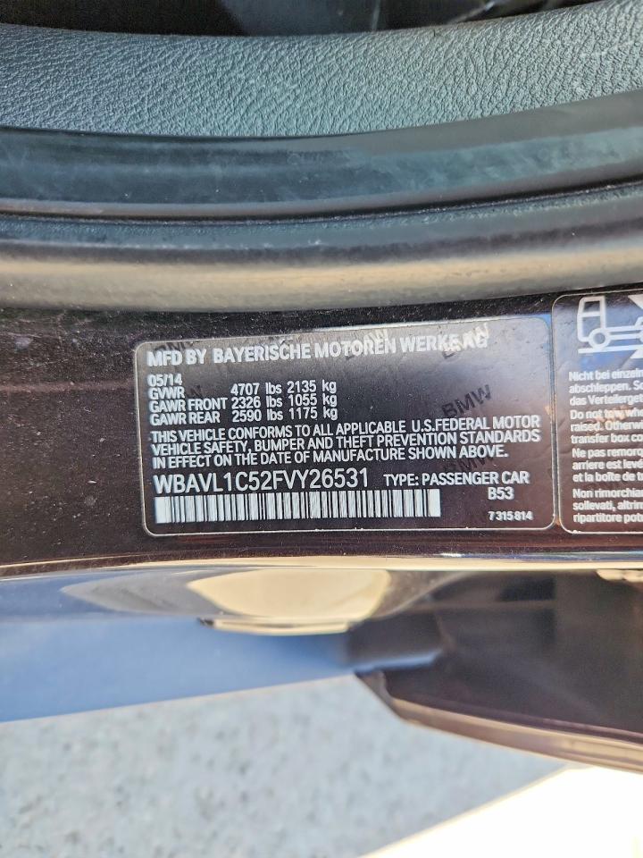 2015 Bmw X1 Xdrive28i Brown vin: WBAVL1C52FVY26531