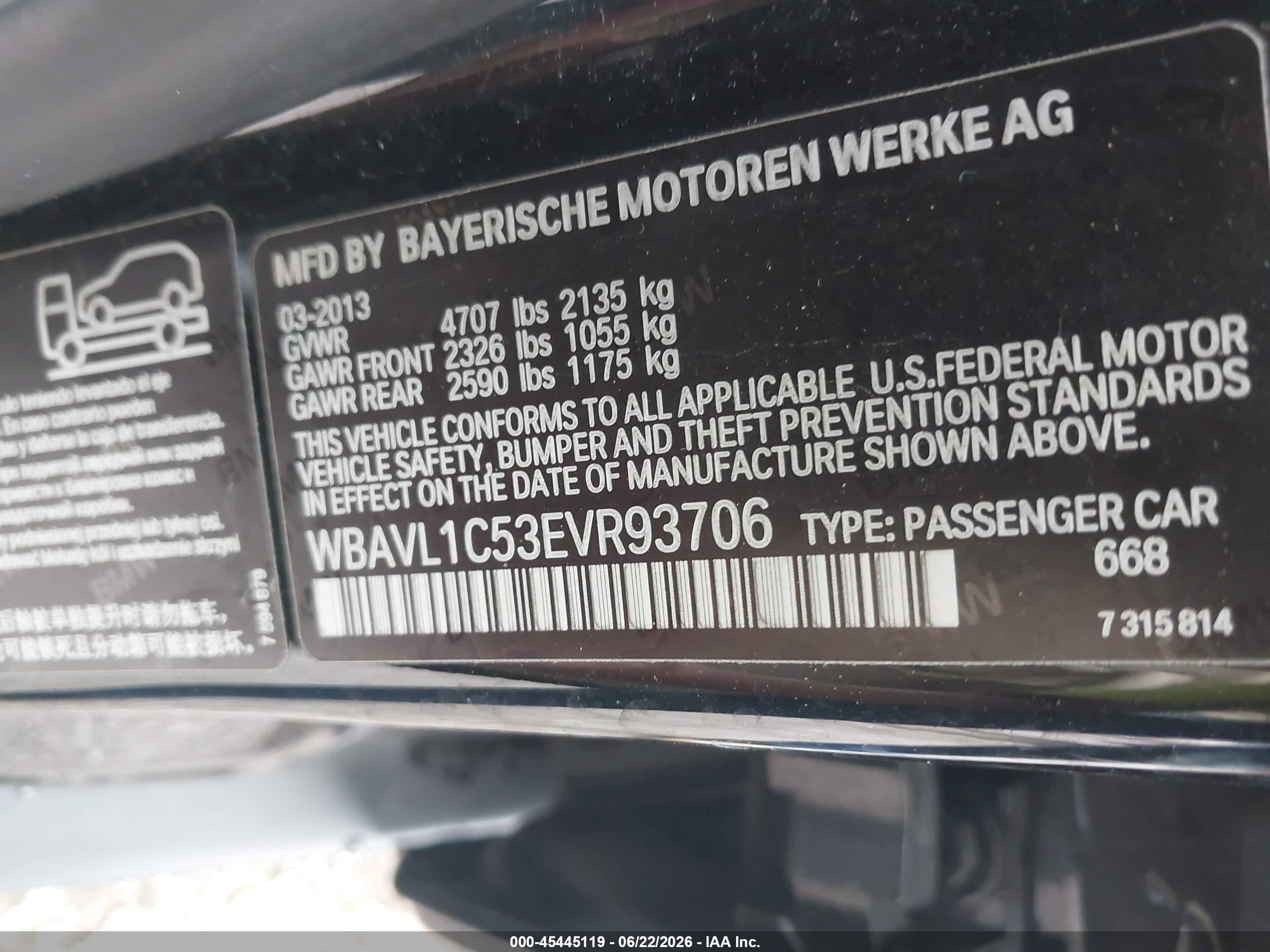2014 Bmw X1 Xdrive28i Black vin: WBAVL1C53EVR93706
