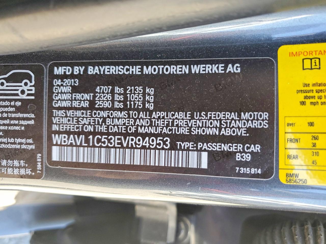 2014 Bmw X1 Xdrive28i Gray vin: WBAVL1C53EVR94953
