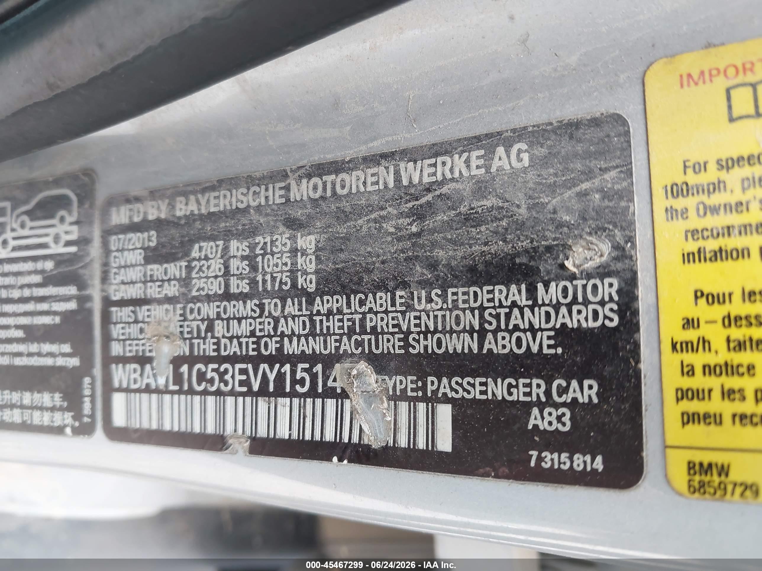 2014 Bmw X1 Xdrive28i Серебряный vin: WBAVL1C53EVY15147