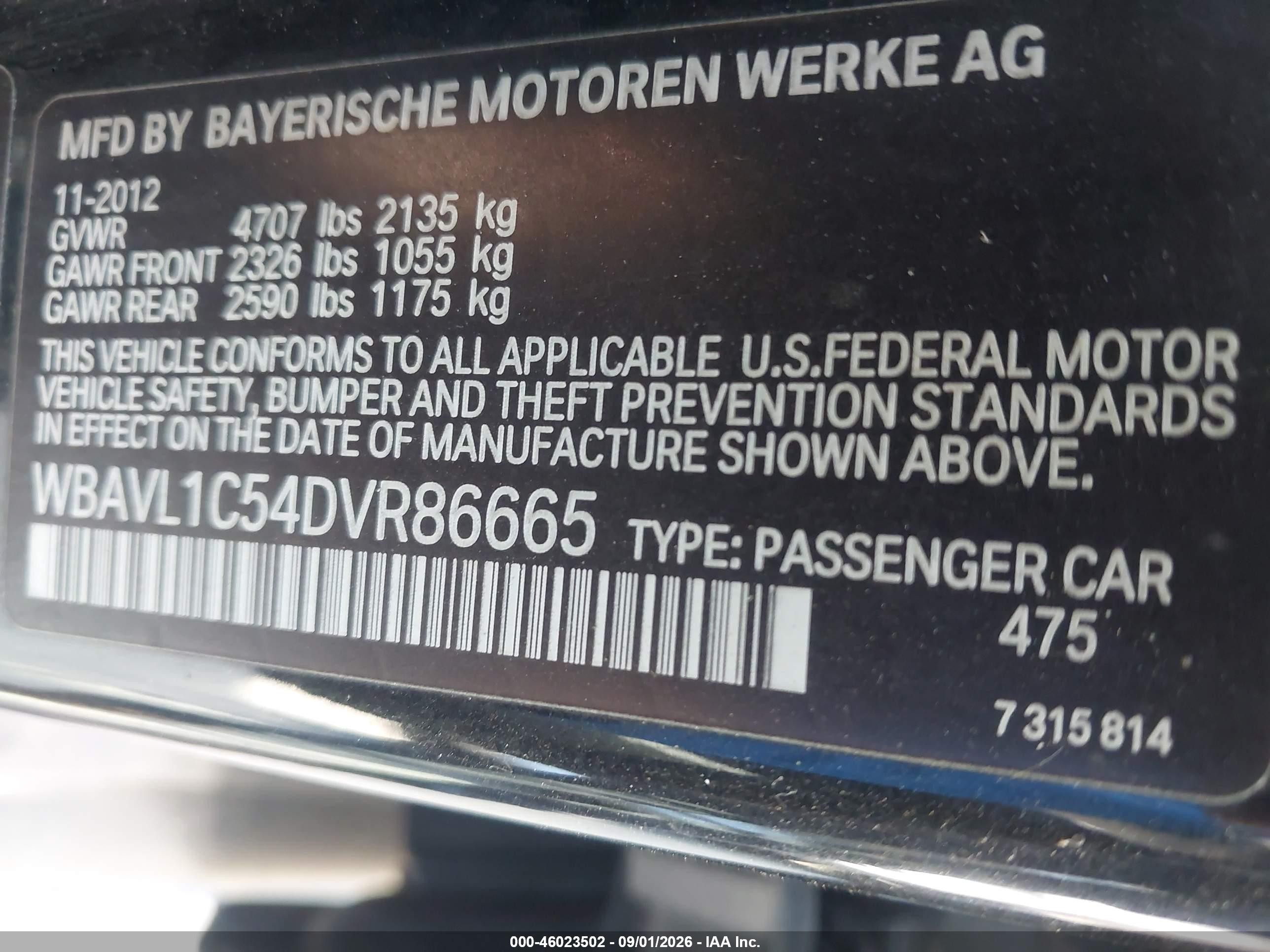 2013 Bmw X1 Xdrive28i Black vin: WBAVL1C54DVR86665